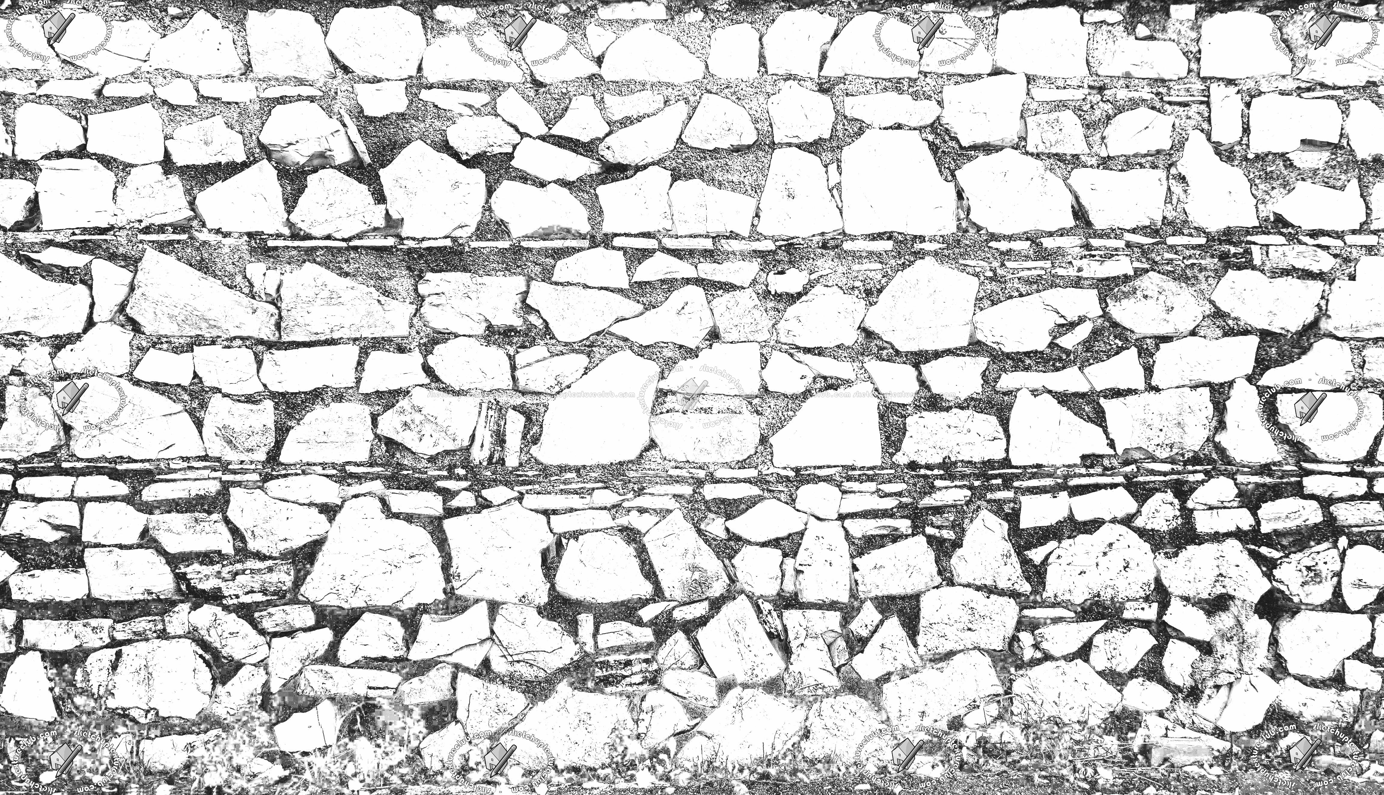 Textures   -   ARCHITECTURE   -   STONES WALLS   -   Stone walls  - Old wall stone texture horizontal seamless 20498 - Bump
