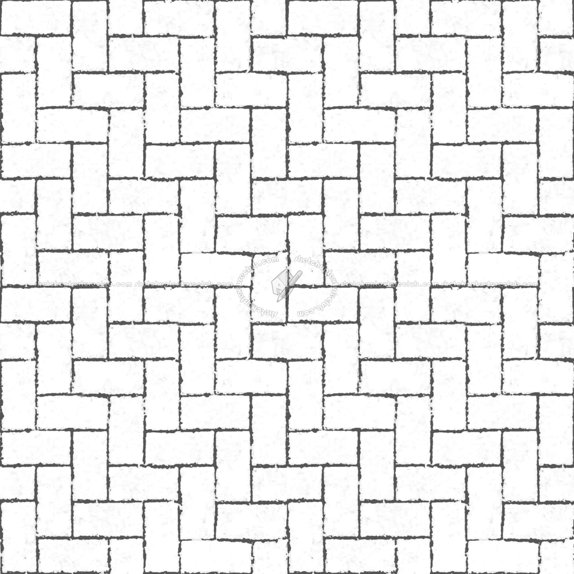 Textures   -   ARCHITECTURE   -   PAVING OUTDOOR   -   Concrete   -   Herringbone  - Concrete paving herringbone outdoor texture seamless 05812 - Bump