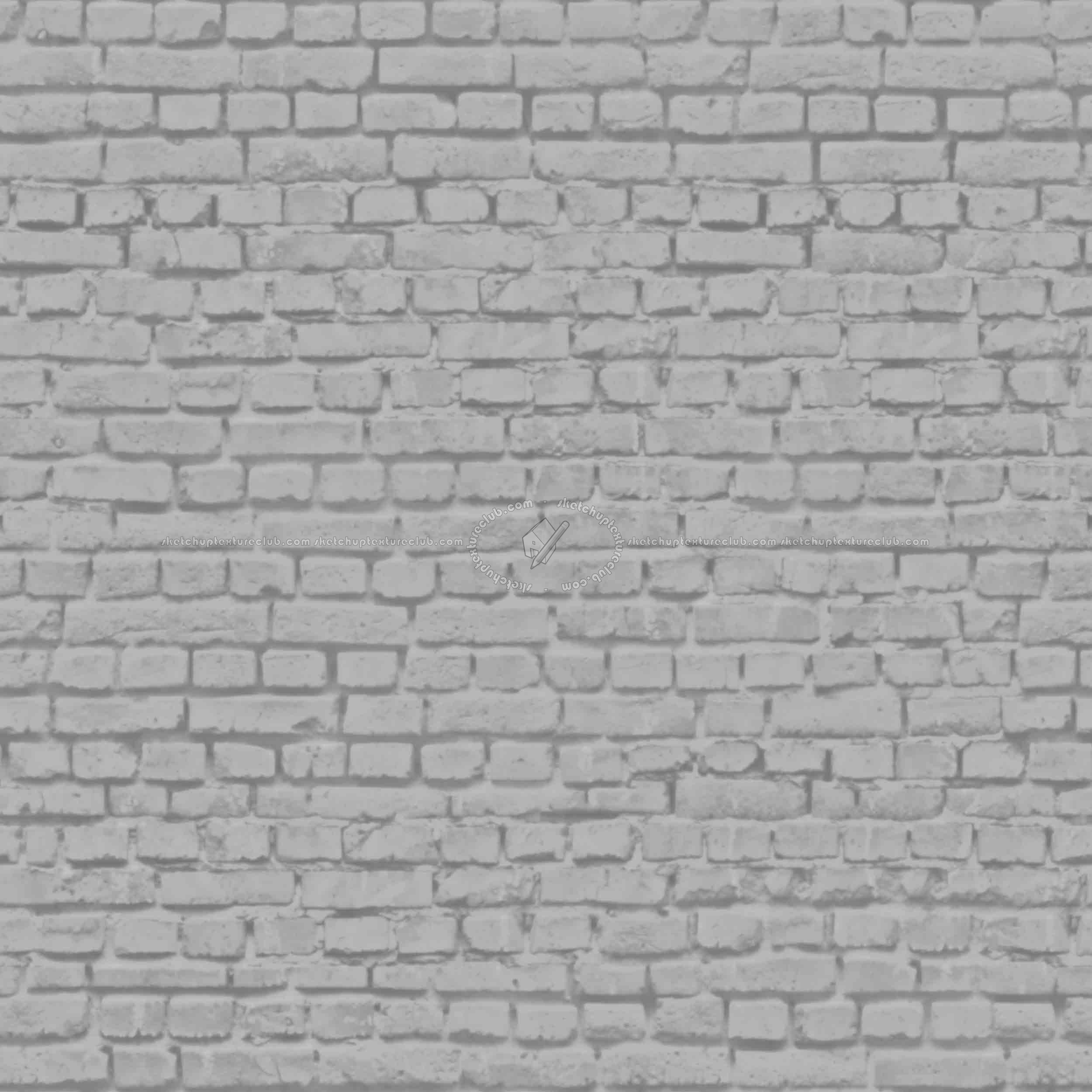 Textures - ARCHITECTURE - BRICKS - Damaged bricks - Damaged bricks texture seamless 00124 - Displacement