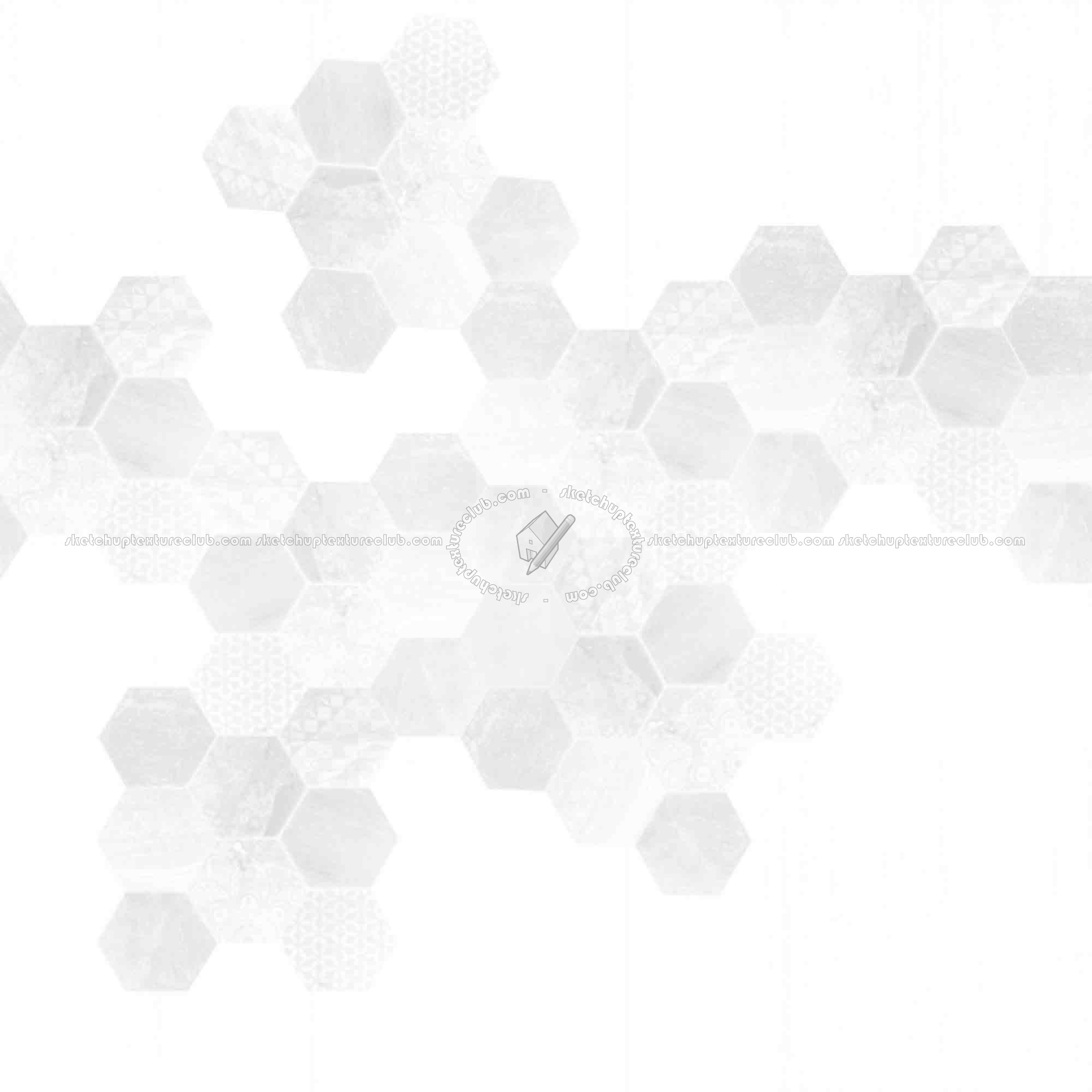 Textures   -   ARCHITECTURE   -   TILES INTERIOR   -   Hexagonal mixed  - Hexagonal tile texture seamless 18110 - Ambient occlusion