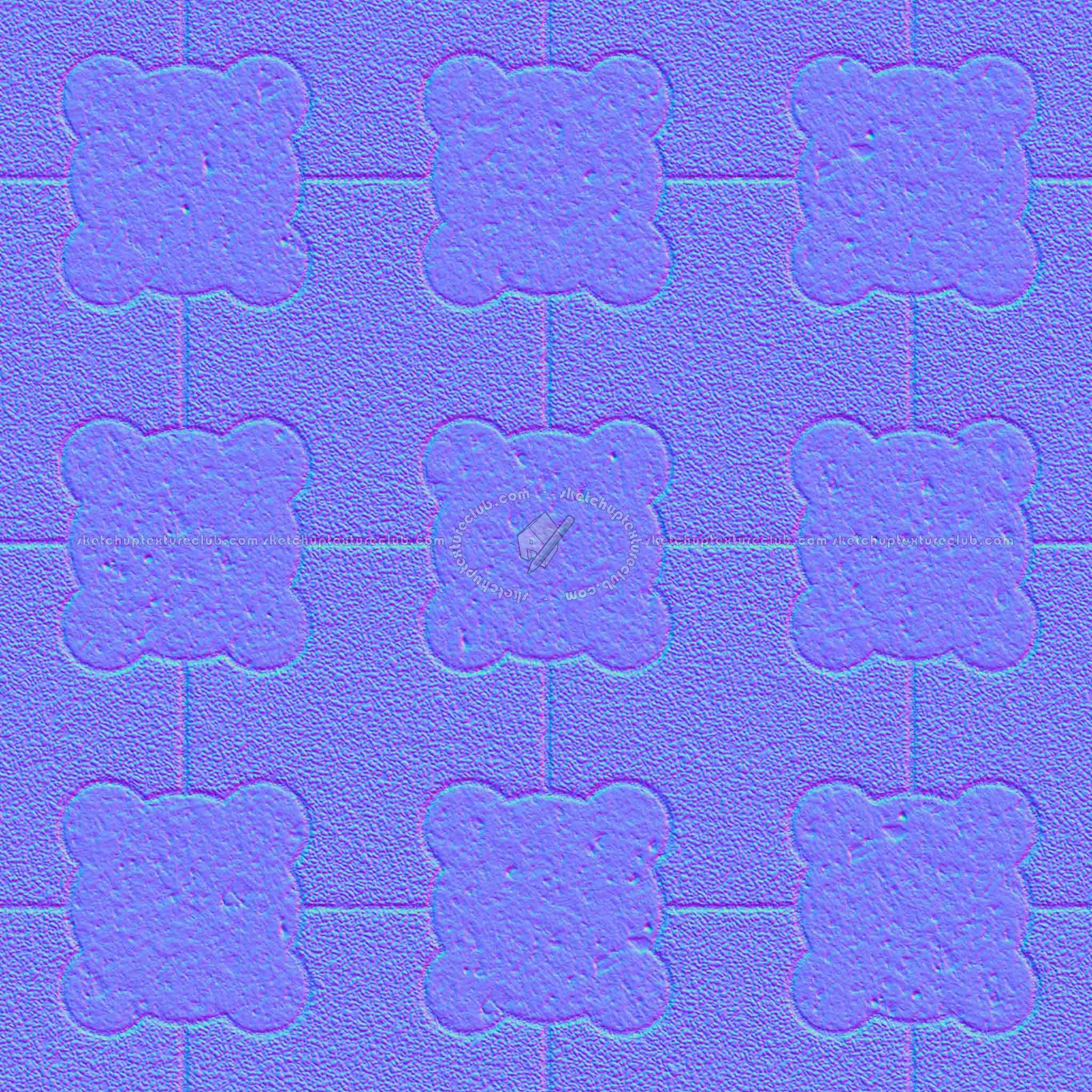 Textures   -   ARCHITECTURE   -   PAVING OUTDOOR   -   Concrete   -   Blocks mixed  - Paving concrete mixed size texture seamless 05584 - Normal