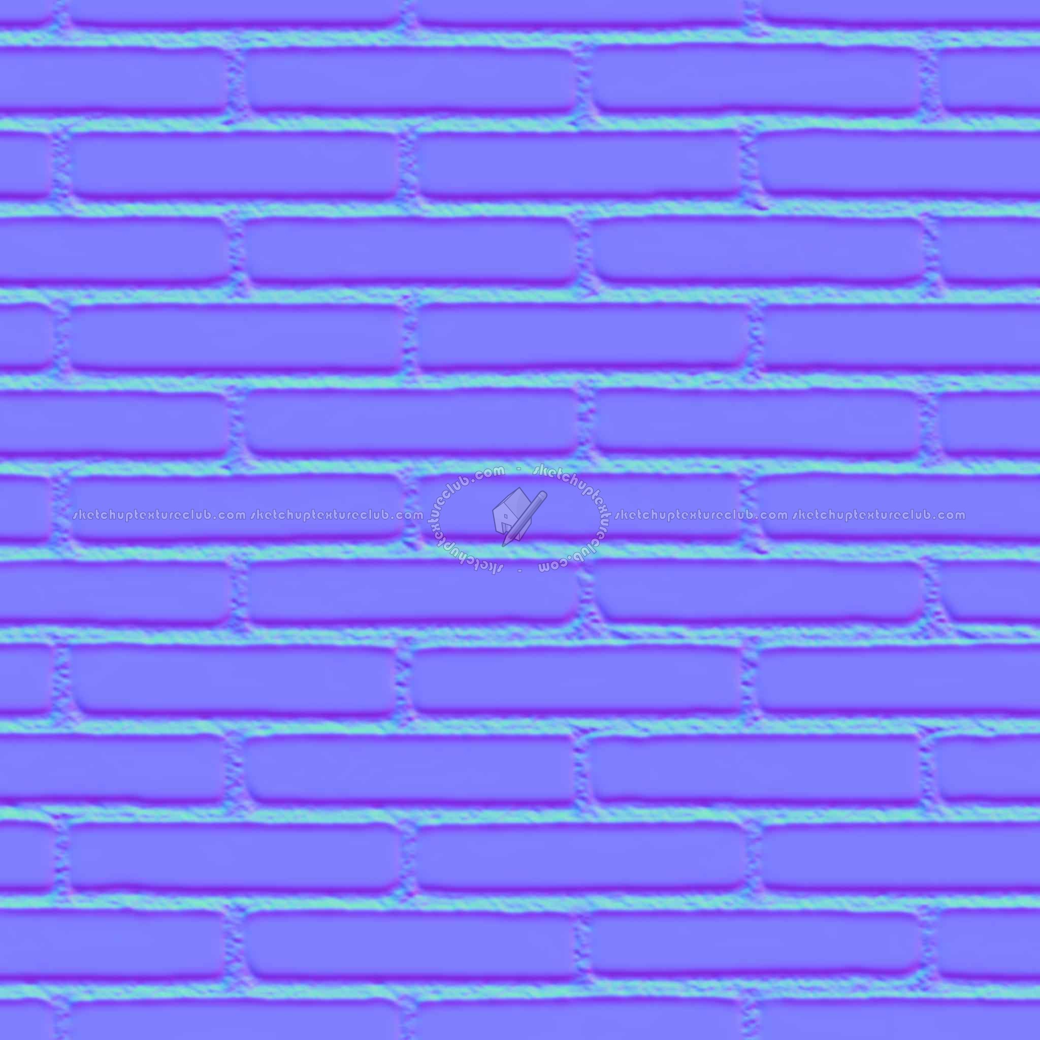 Textures   -   ARCHITECTURE   -   BRICKS   -   Colored Bricks   -   Smooth  - Texture colored bricks smooth seamless 00074 - Normal