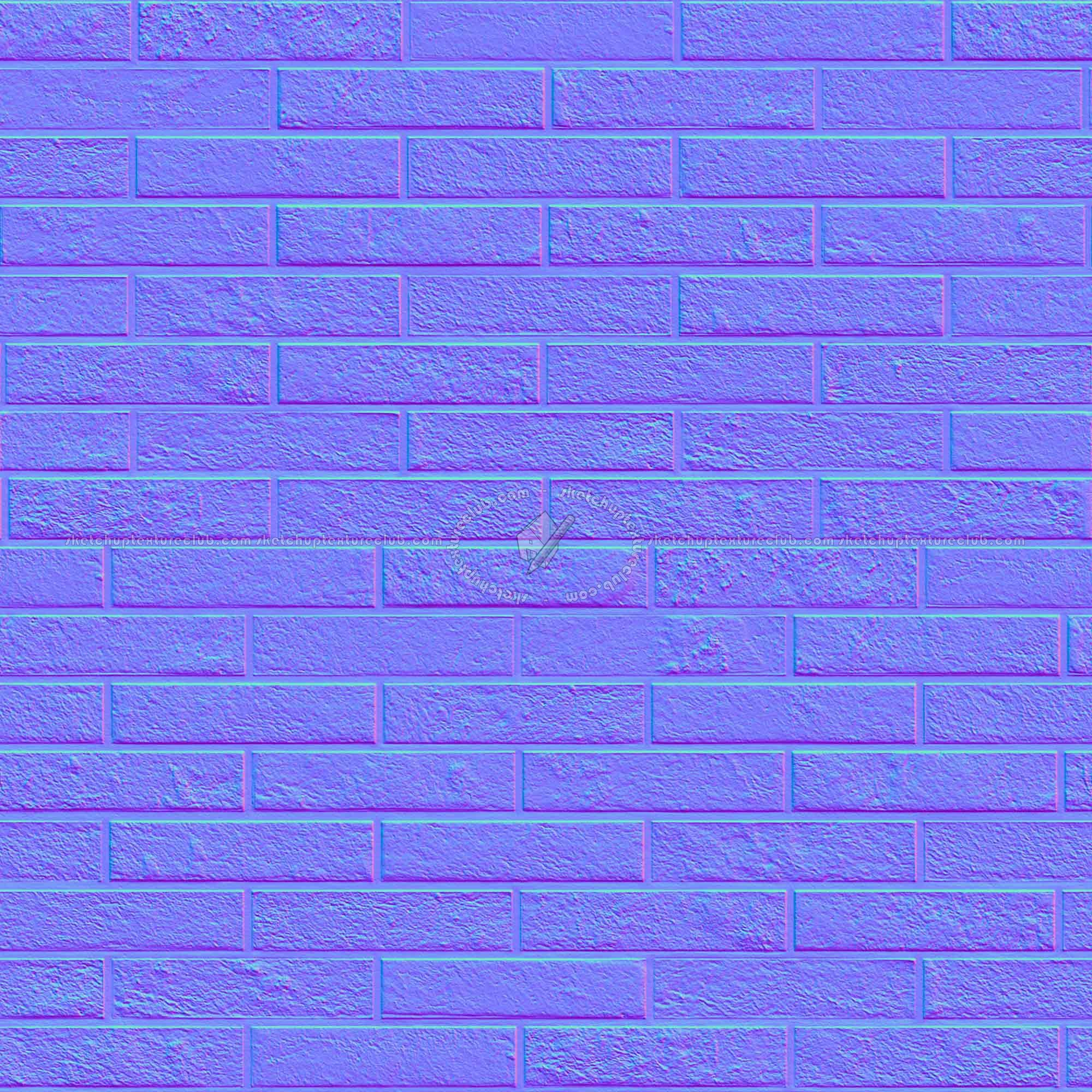 Textures   -   ARCHITECTURE   -   BRICKS   -   Facing Bricks   -   Rustic  - Rustic brick wall PBR texture seamless 22069 - Normal