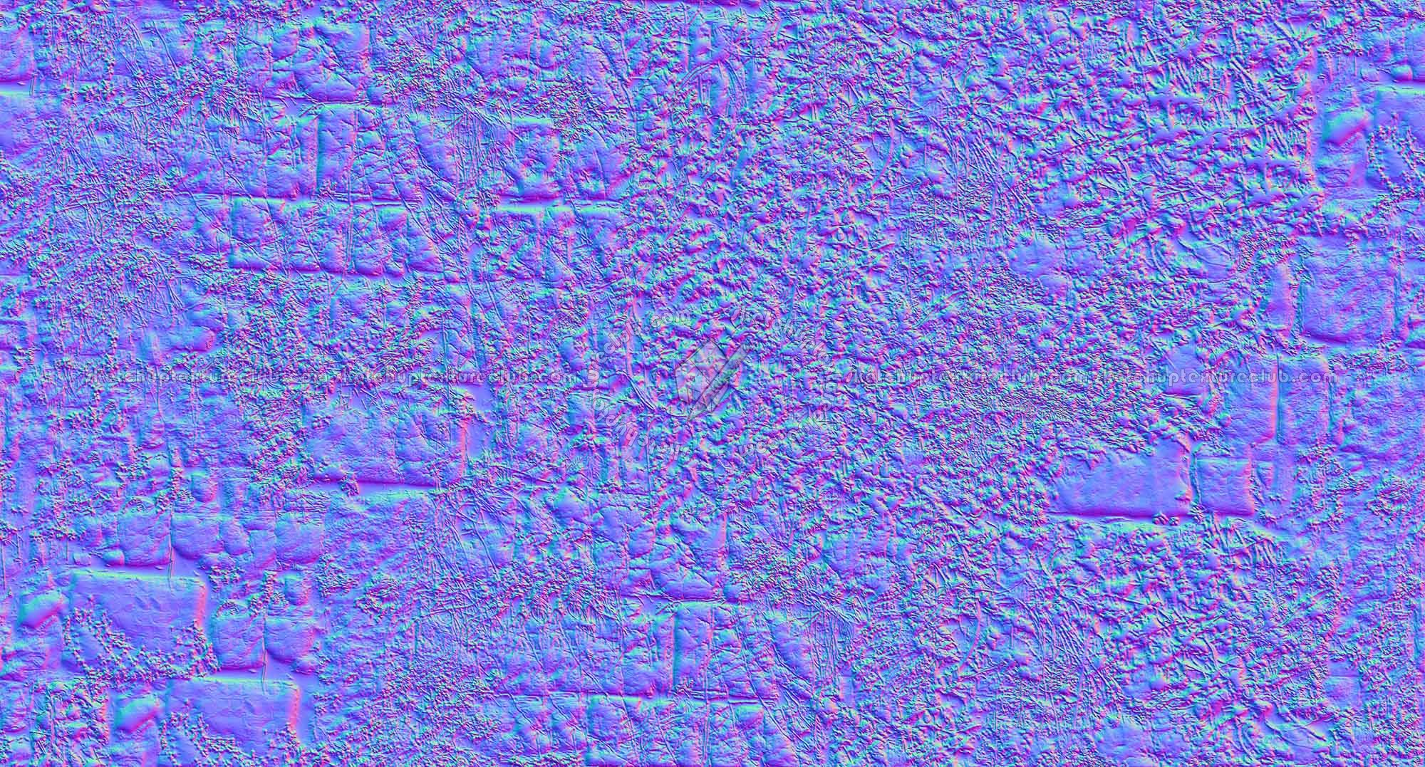 Textures   -   ARCHITECTURE   -   STONES WALLS   -   Stone walls  - Old stone wall with climbing plants texture seamless 20774 - Normal