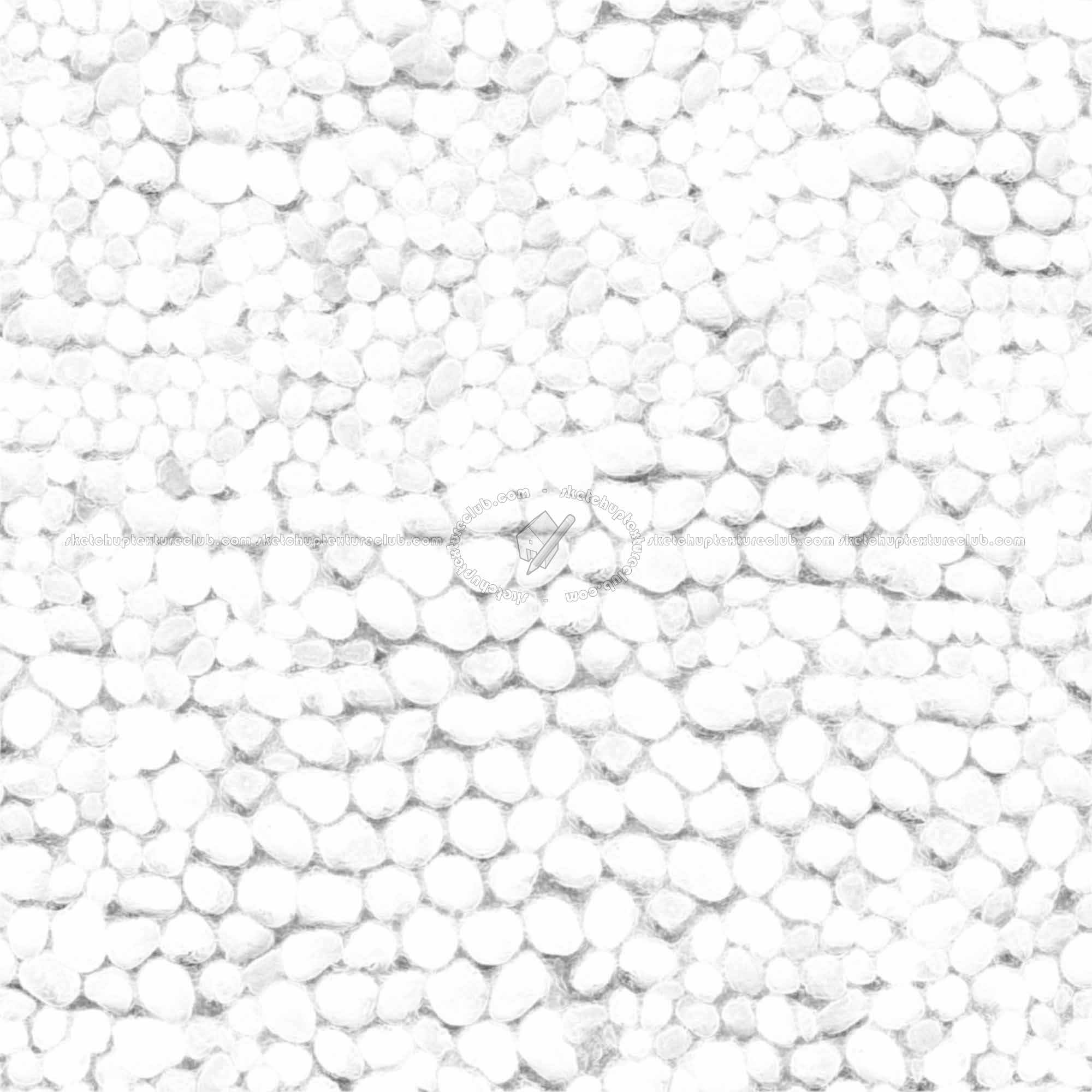 Textures - ARCHITECTURE - STONES WALLS - Stone walls - Wall of white river stones texture seamless 20831 - Ambient occlusion