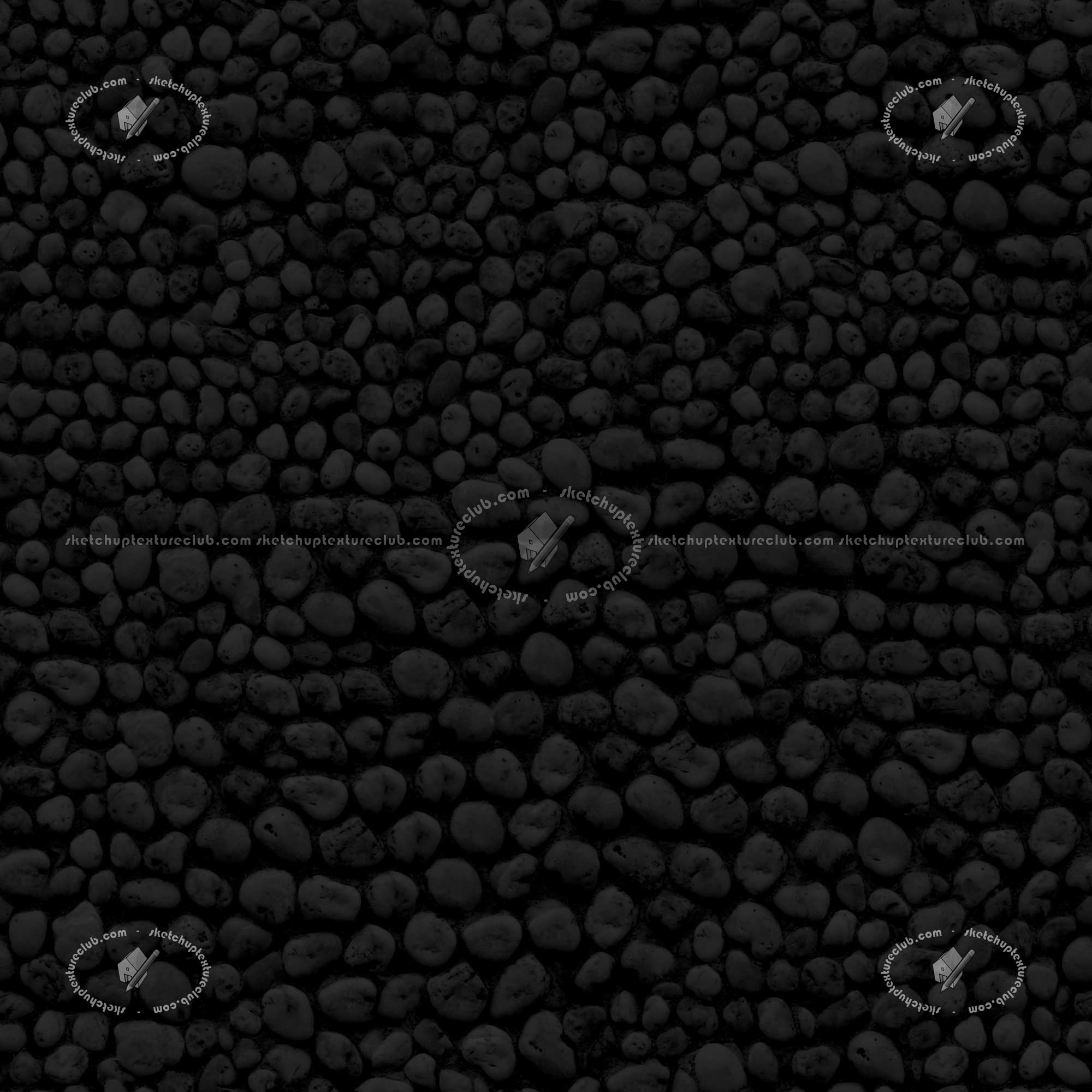 Textures - ARCHITECTURE - STONES WALLS - Stone walls - Wall of white river stones texture seamless 20831 - Specular