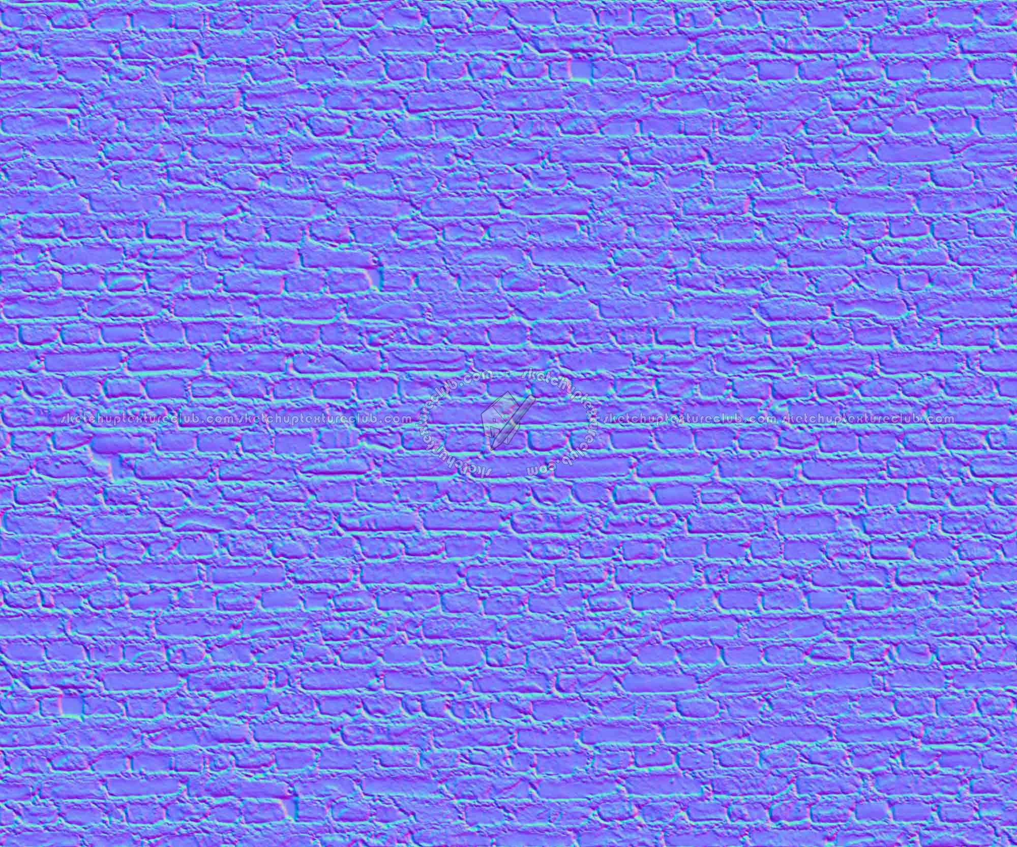 Textures   -   ARCHITECTURE   -   BRICKS   -   Damaged bricks  - Damaged bricks texture seamless 00125 - Normal