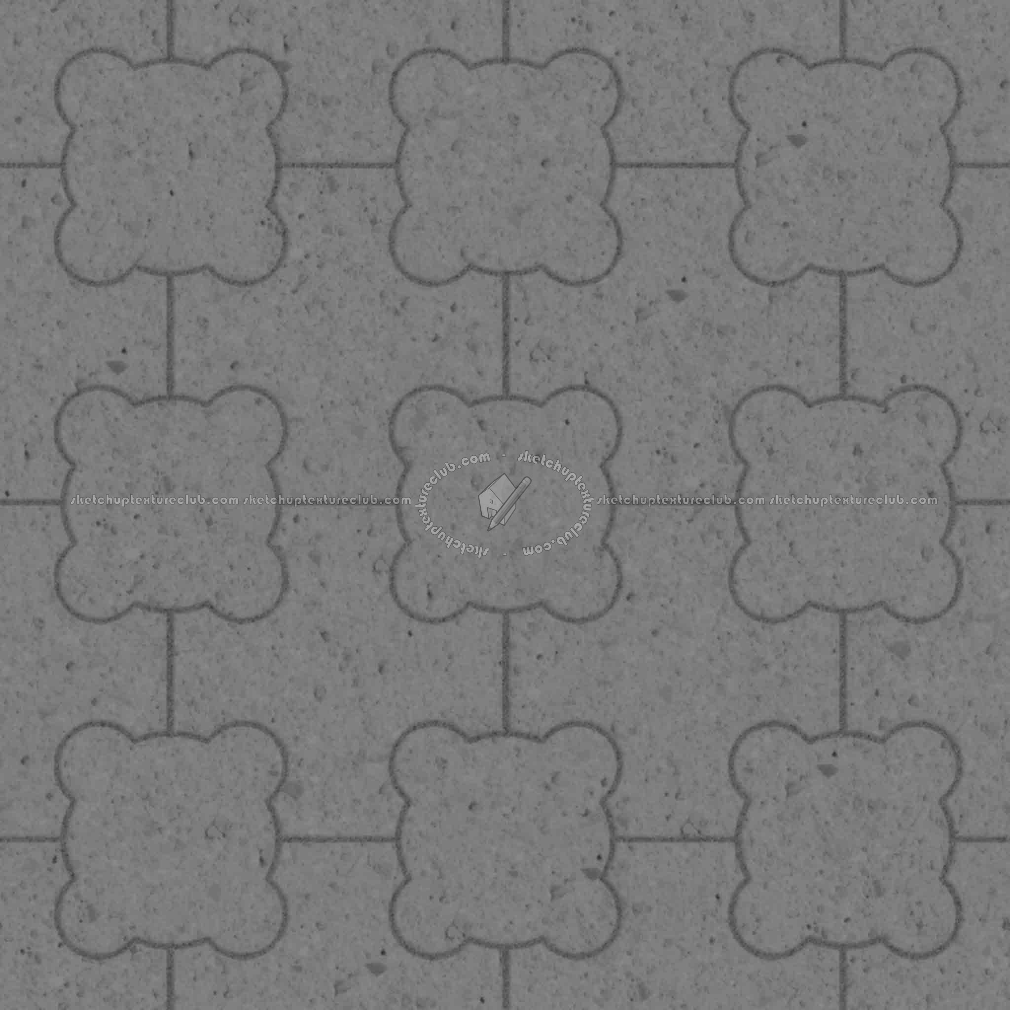 Textures   -   ARCHITECTURE   -   PAVING OUTDOOR   -   Concrete   -   Blocks mixed  - Paving concrete mixed size texture seamless 05585 - Displacement