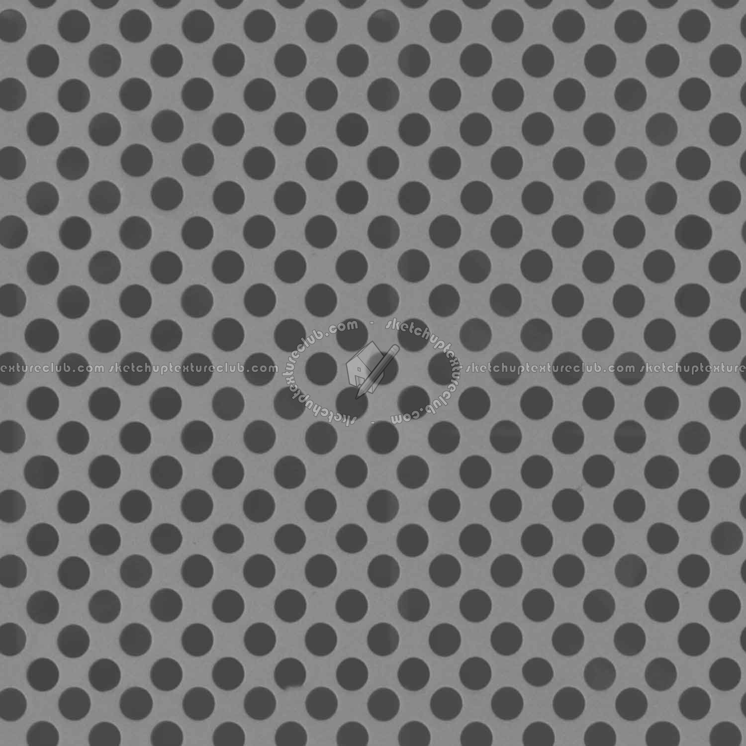 Textures   -   MATERIALS   -   METALS   -   Perforated  - Perforated metal plate texture seamless 10496 - Displacement