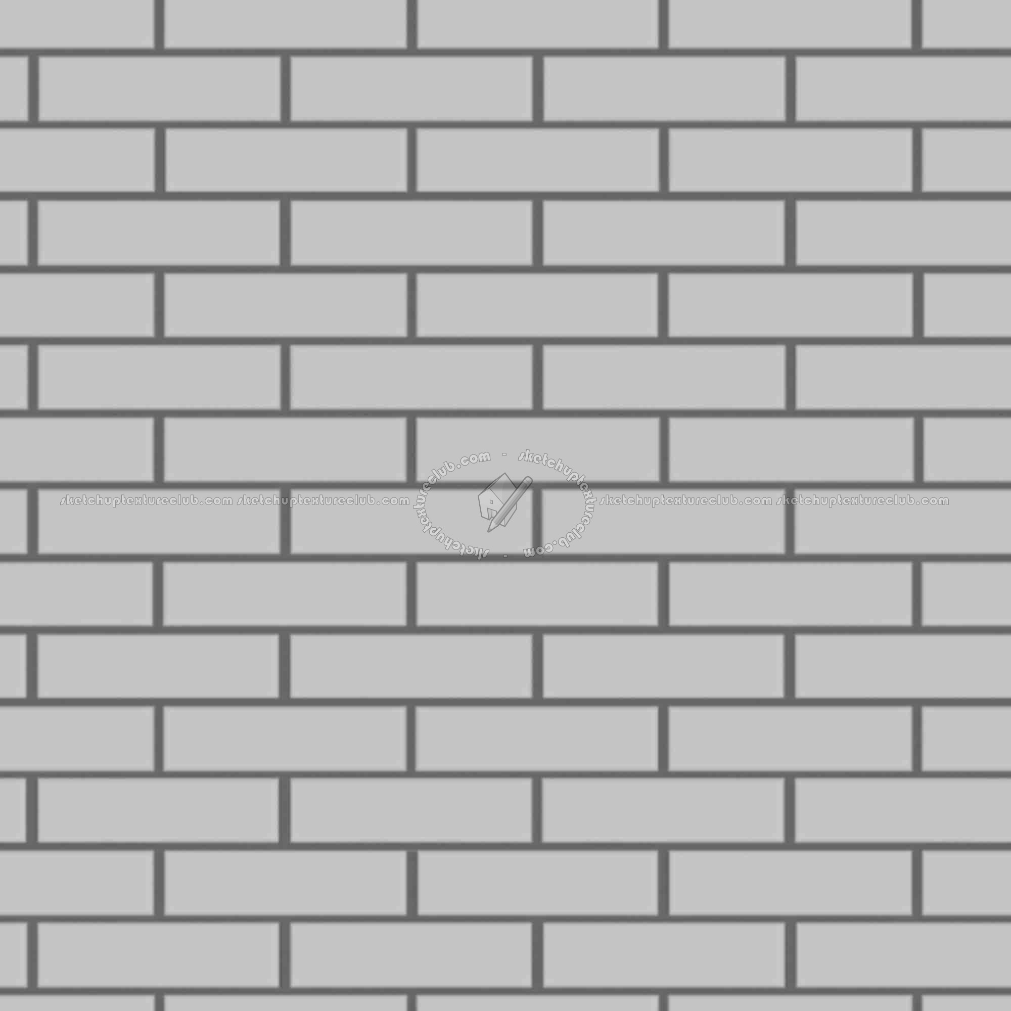 Textures   -   ARCHITECTURE   -   BRICKS   -   White Bricks  - White bricks texture seamless 00513 - Displacement