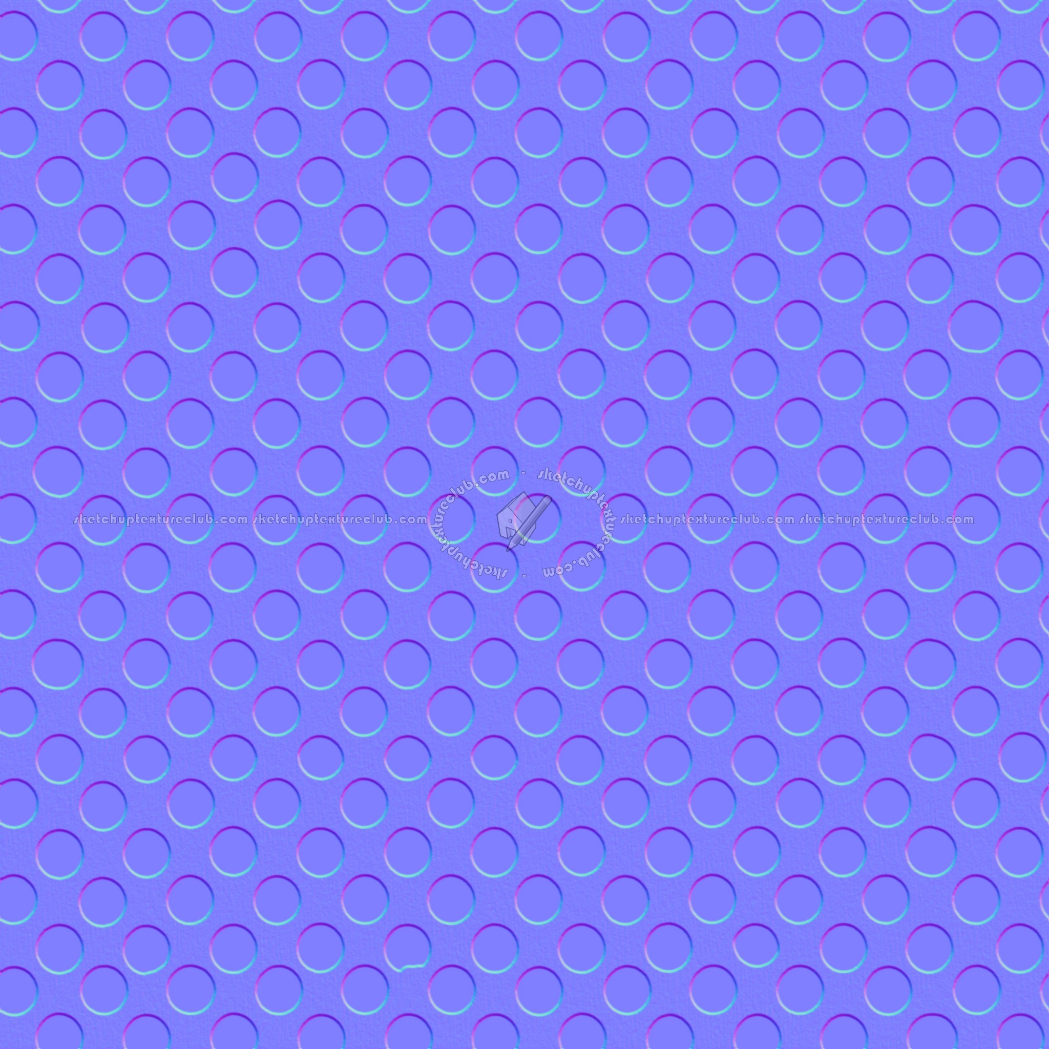 Textures   -   MATERIALS   -   METALS   -   Perforated  - Brushed aluminium perforated metal texture seamless 10497 - Normal