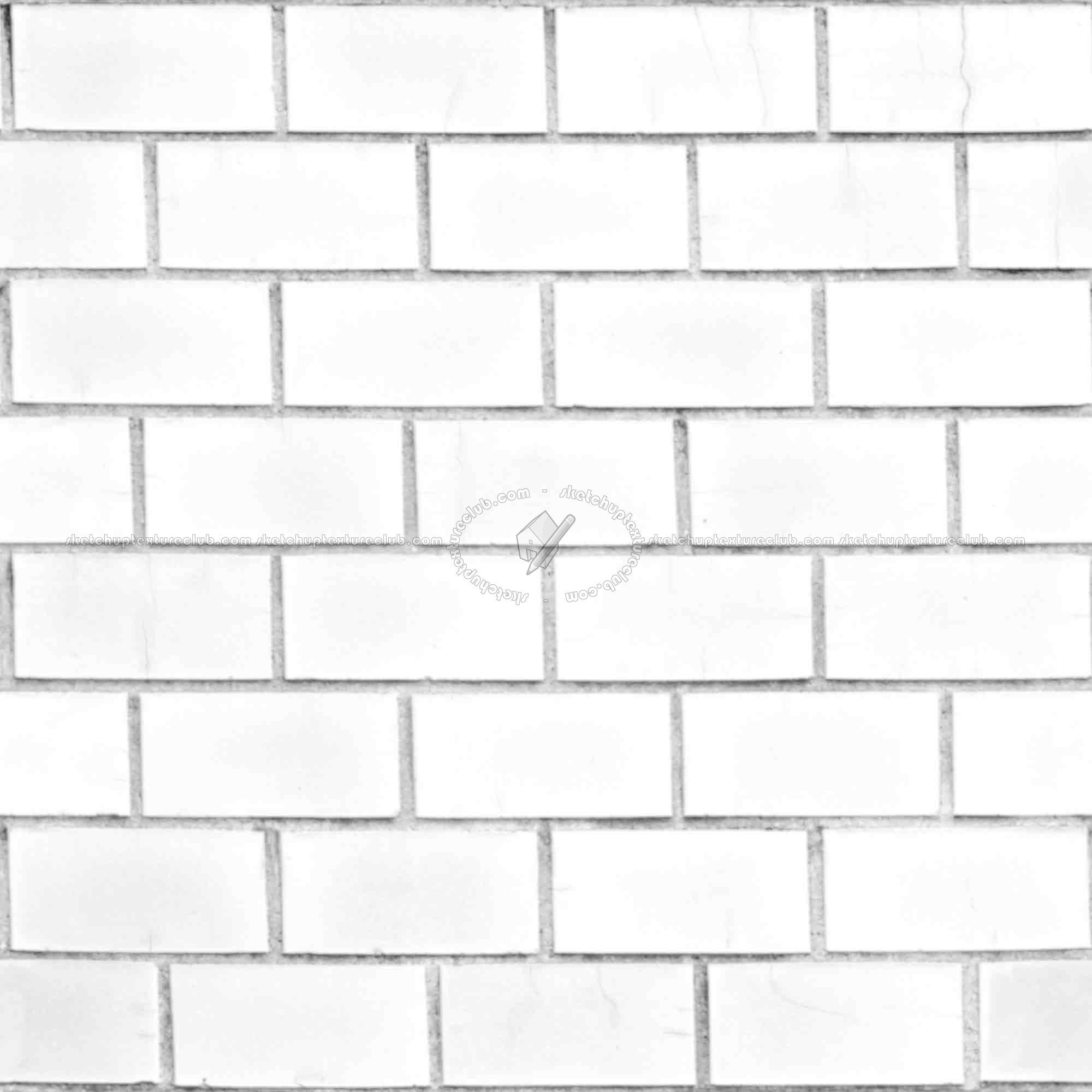 Textures   -   ARCHITECTURE   -   BRICKS   -   White Bricks  - White bricks texture seamless 00514 - Ambient occlusion