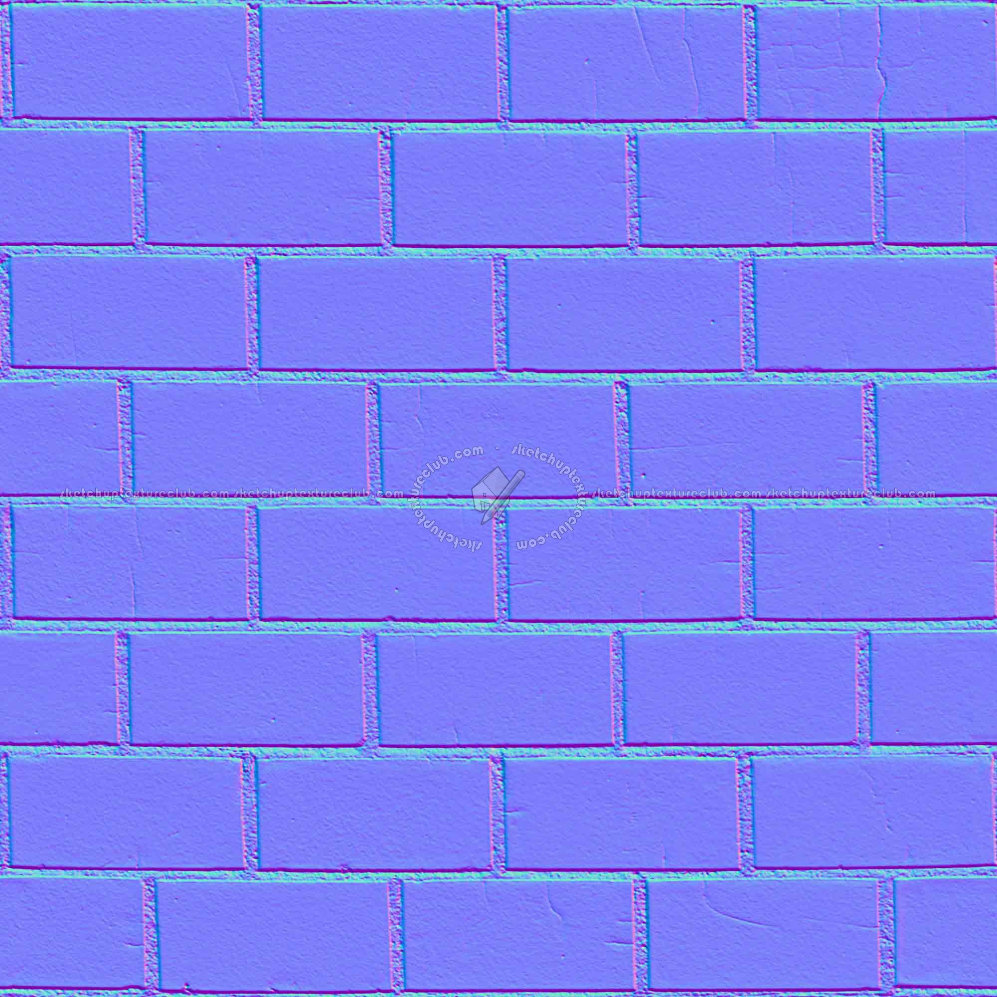 Textures   -   ARCHITECTURE   -   BRICKS   -   White Bricks  - White bricks texture seamless 00514 - Normal