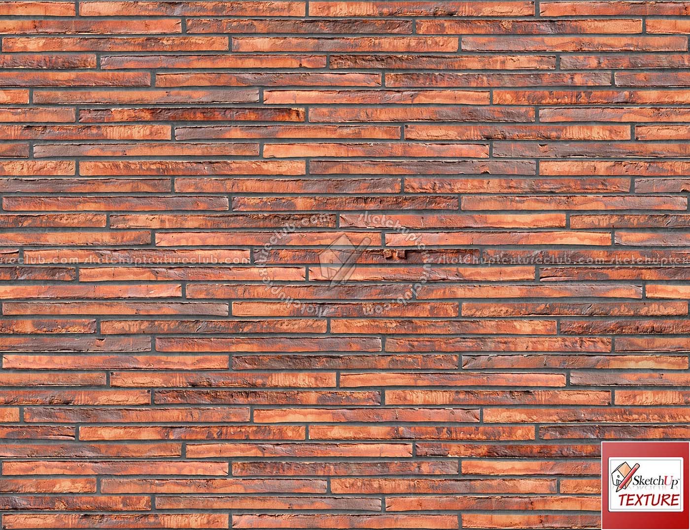 Clay bricks wall cladding PBR texture seamless 21727