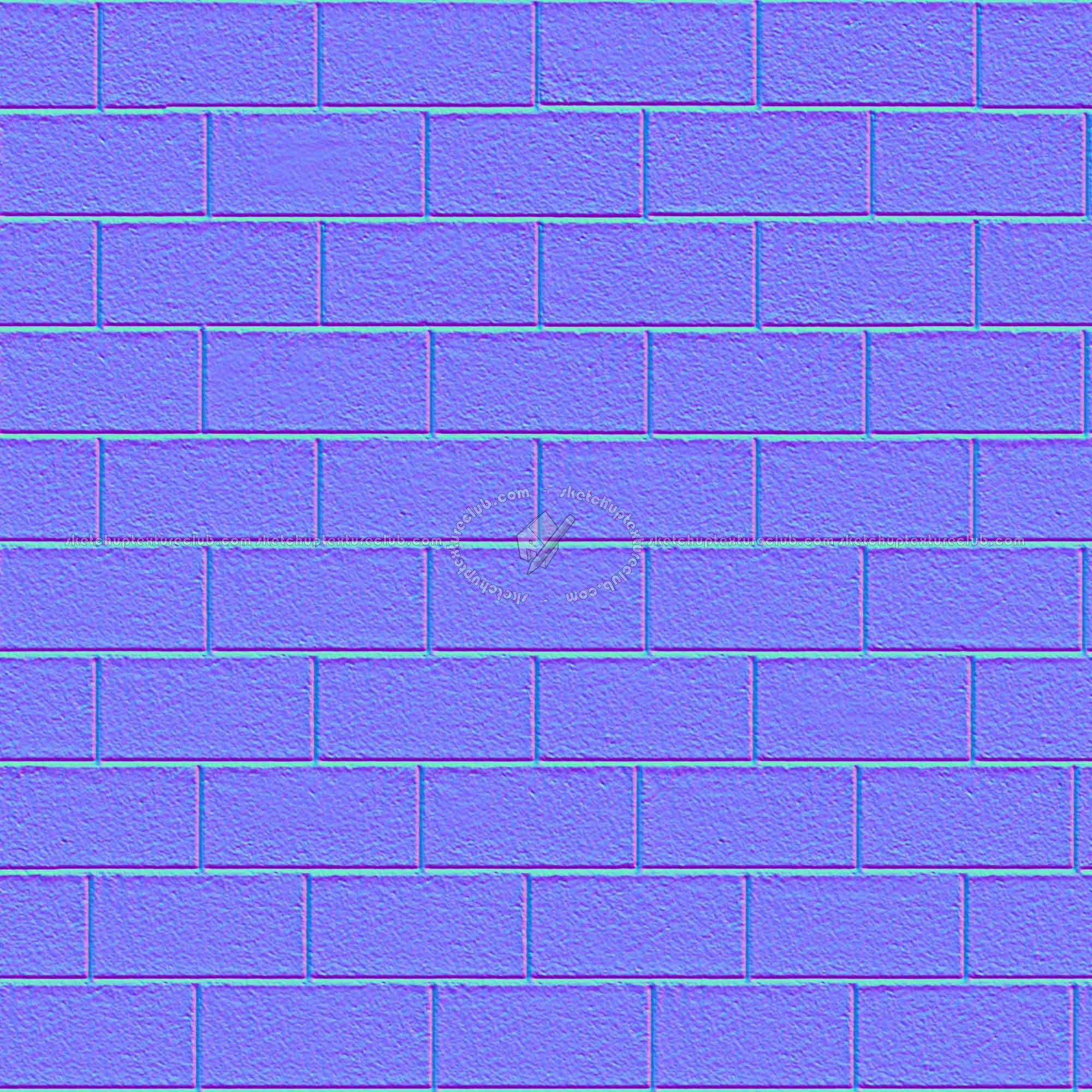 Textures   -   ARCHITECTURE   -   CONCRETE   -   Plates   -   Clean  - Clean cinder block texture seamless 01648 - Normal