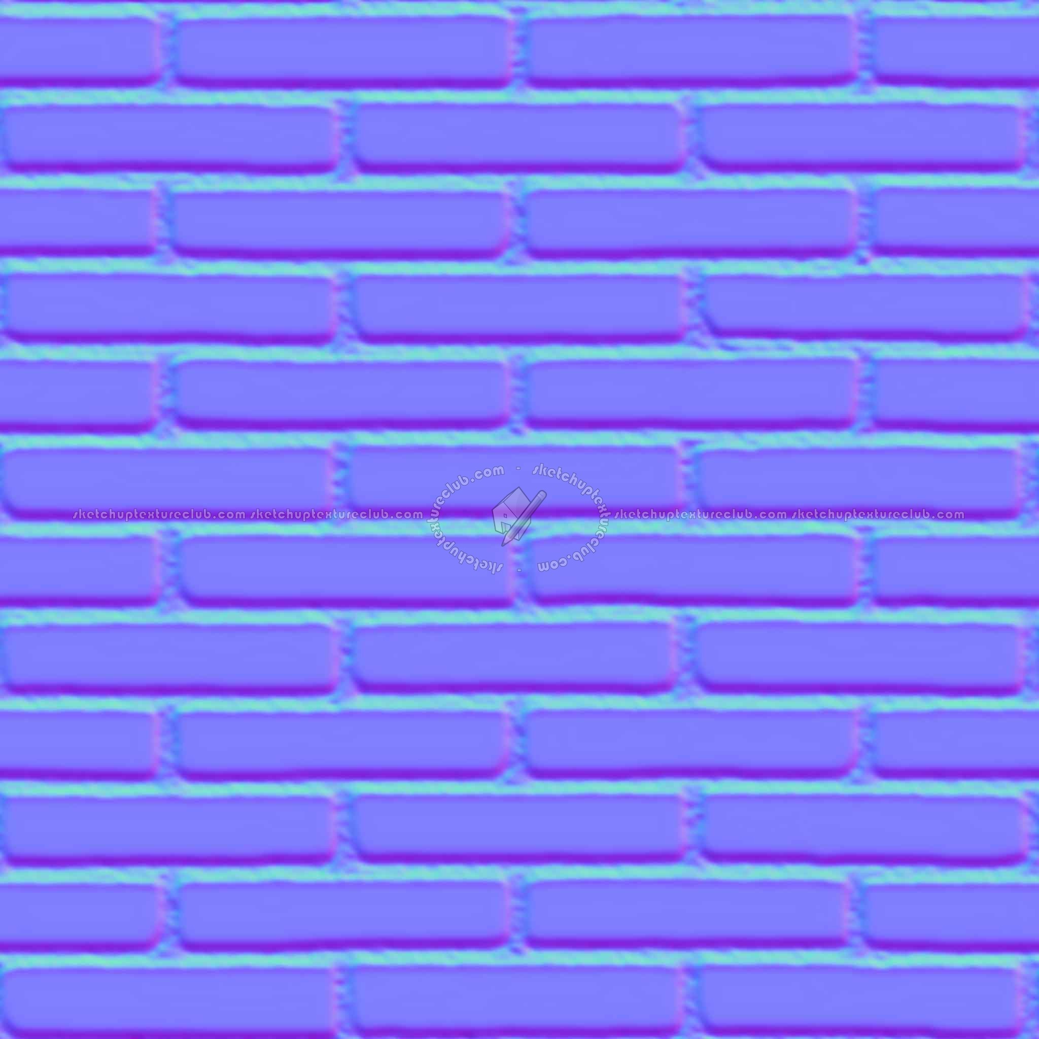 Textures   -   ARCHITECTURE   -   BRICKS   -   Colored Bricks   -   Smooth  - Texture colored bricks smooth seamless 00077 - Normal