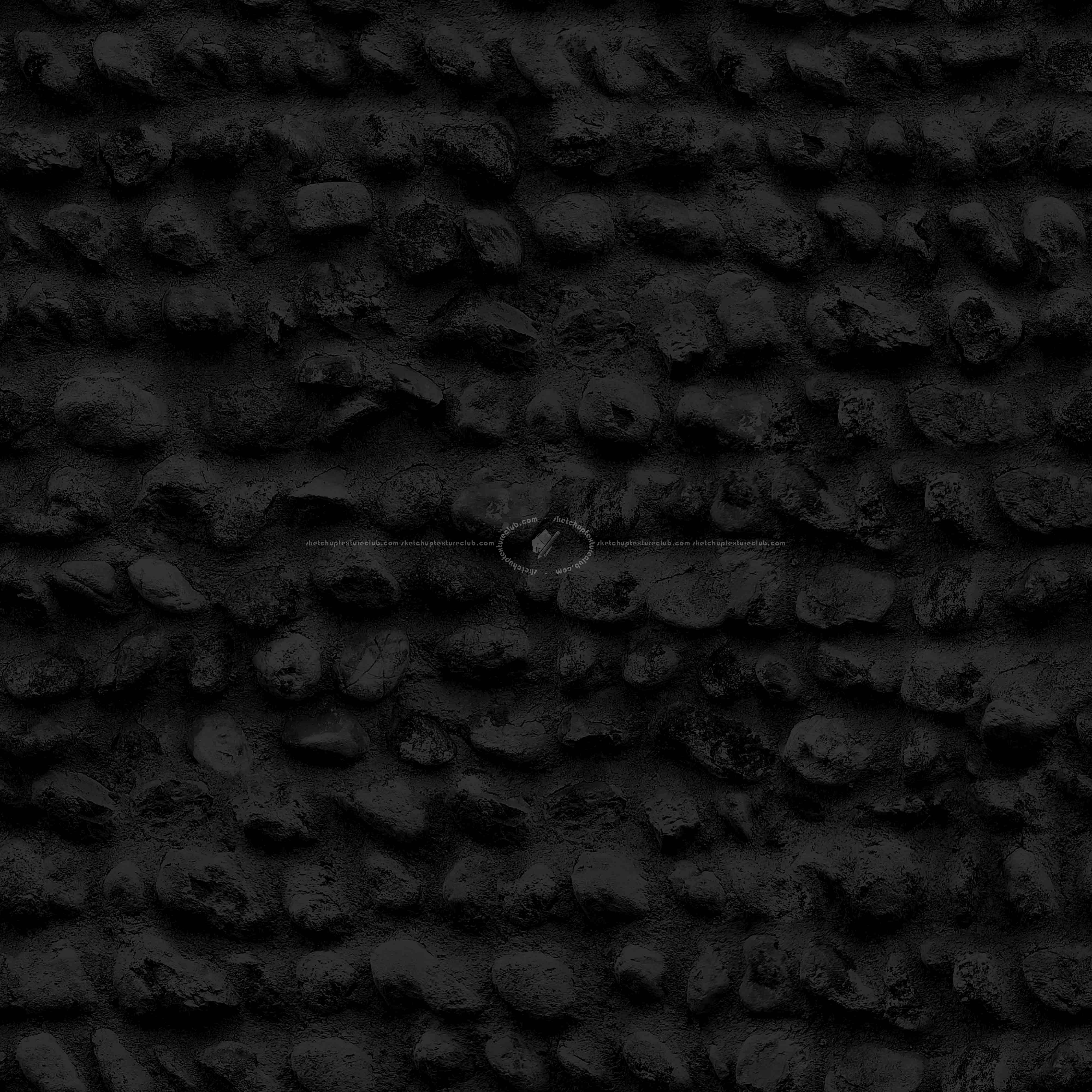 Textures   -   ARCHITECTURE   -   STONES WALLS   -   Stone walls  - round stones wall texture seamless 22399 - Specular