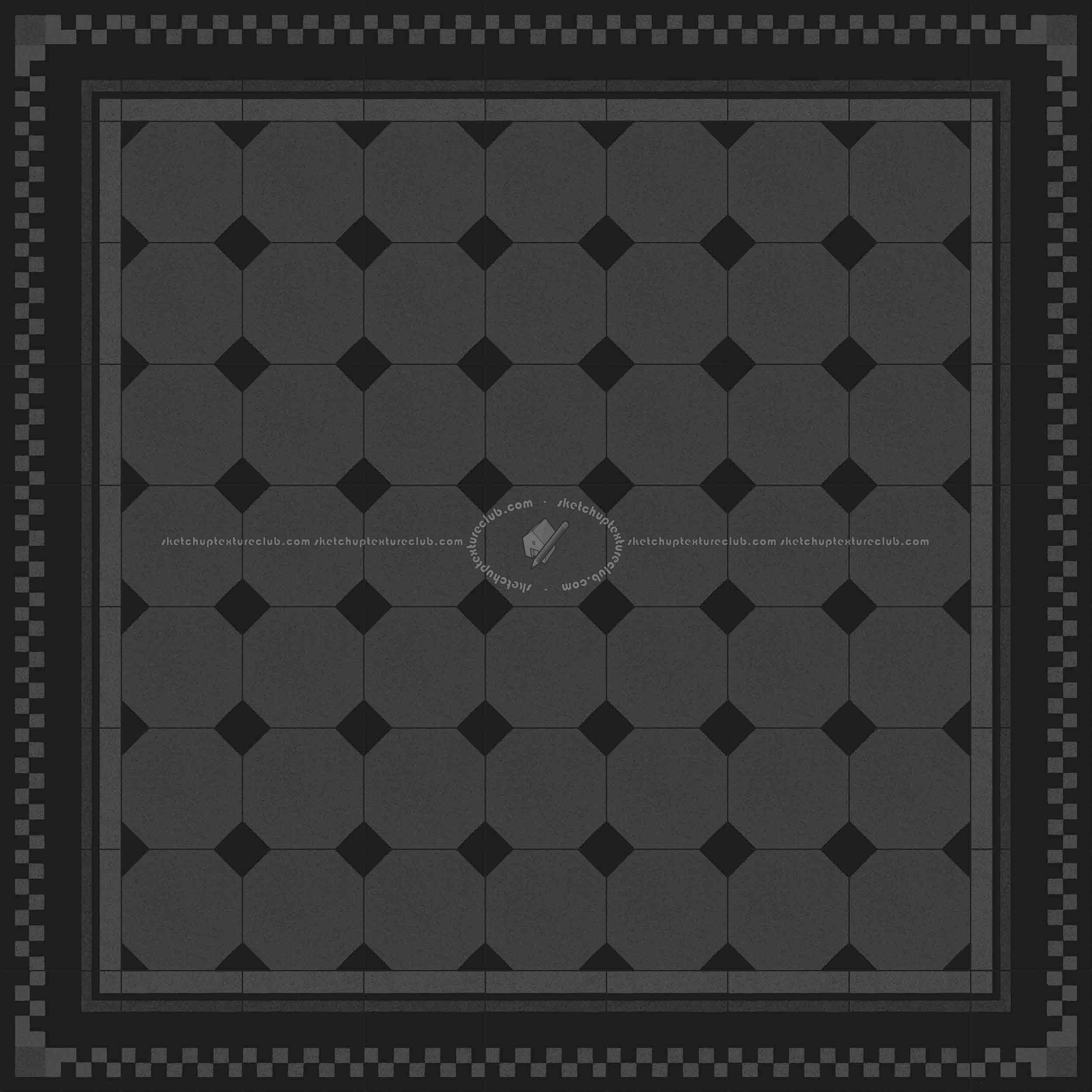 Textures   -   ARCHITECTURE   -   TILES INTERIOR   -   Cement - Encaustic   -   Cement  - Cement concrete tile texture seamless 13341 - Specular