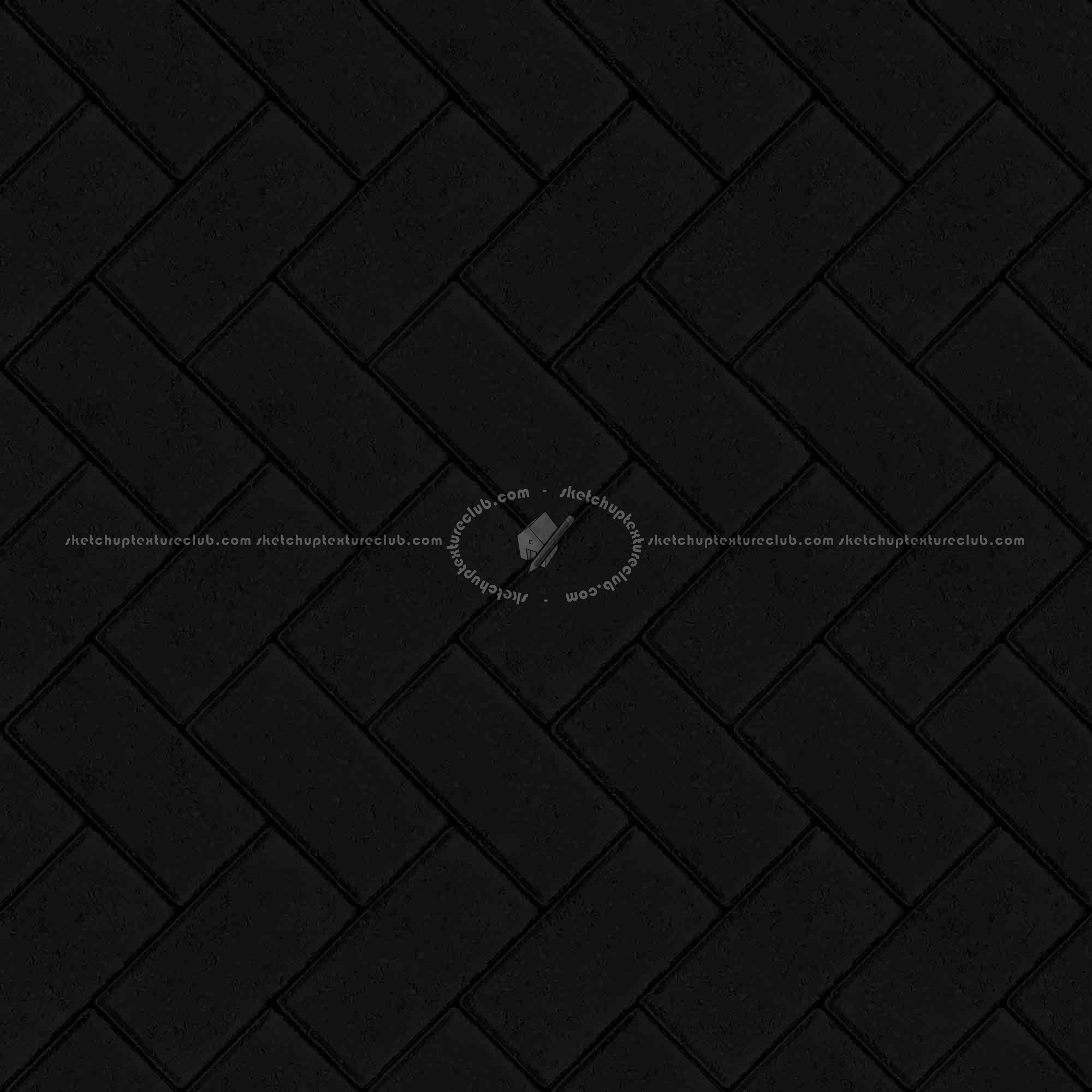 Textures   -   ARCHITECTURE   -   PAVING OUTDOOR   -   Concrete   -   Herringbone  - Concrete paving herringbone outdoor texture seamless 05816 - Specular