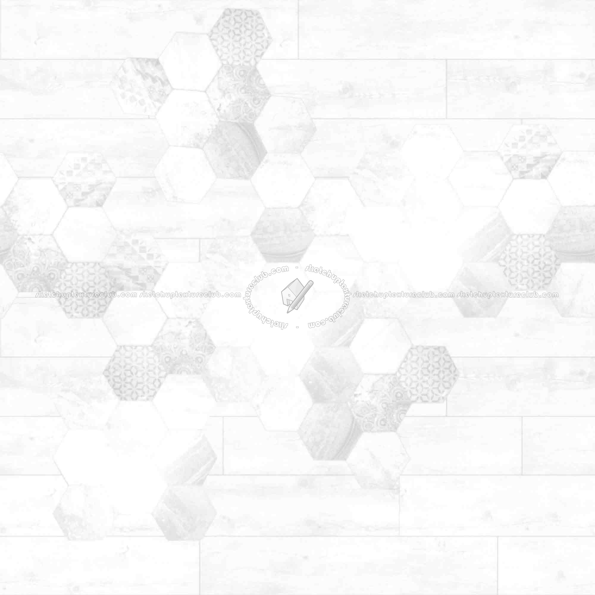 Textures   -   ARCHITECTURE   -   TILES INTERIOR   -   Hexagonal mixed  - Hexagonal tile texture seamless 18114 - Ambient occlusion