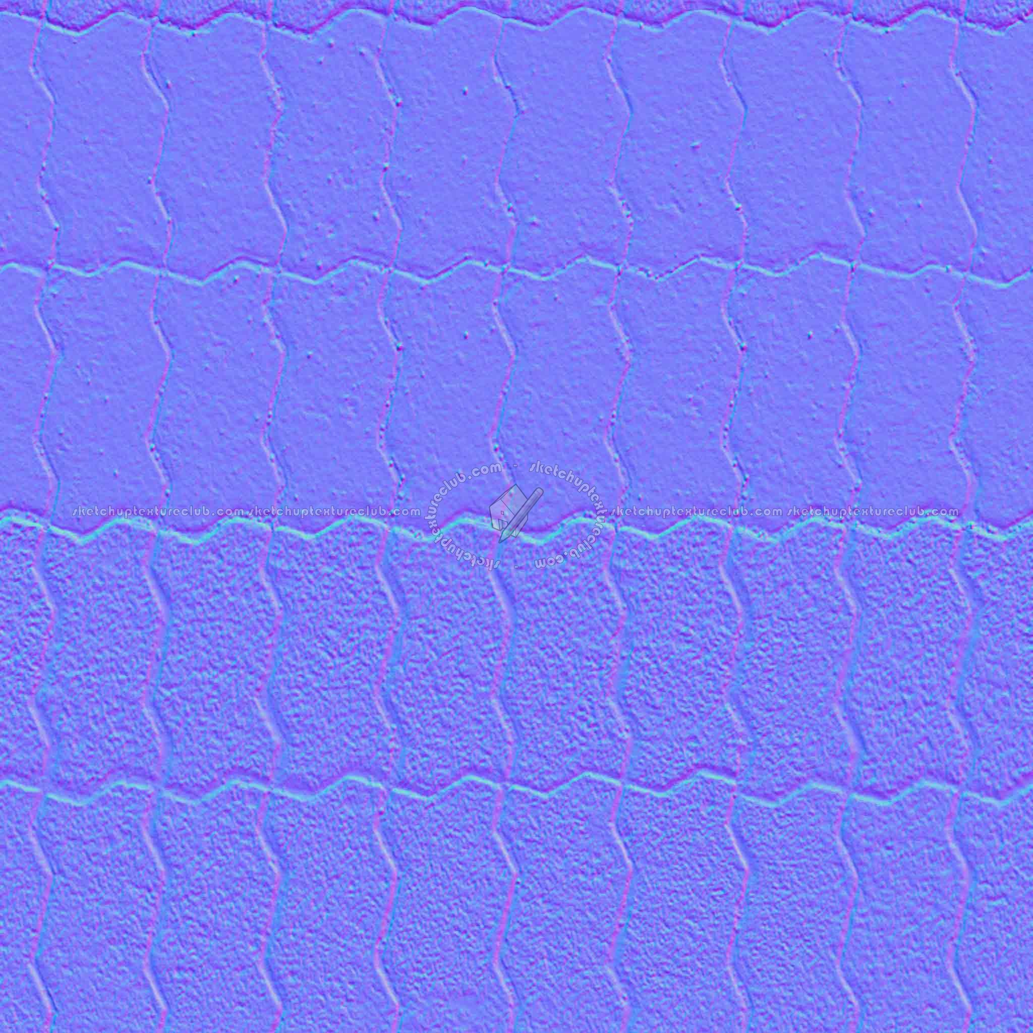 Textures   -   ARCHITECTURE   -   PAVING OUTDOOR   -   Concrete   -   Blocks regular  - Paving outdoor concrete regular block texture seamless 05652 - Normal