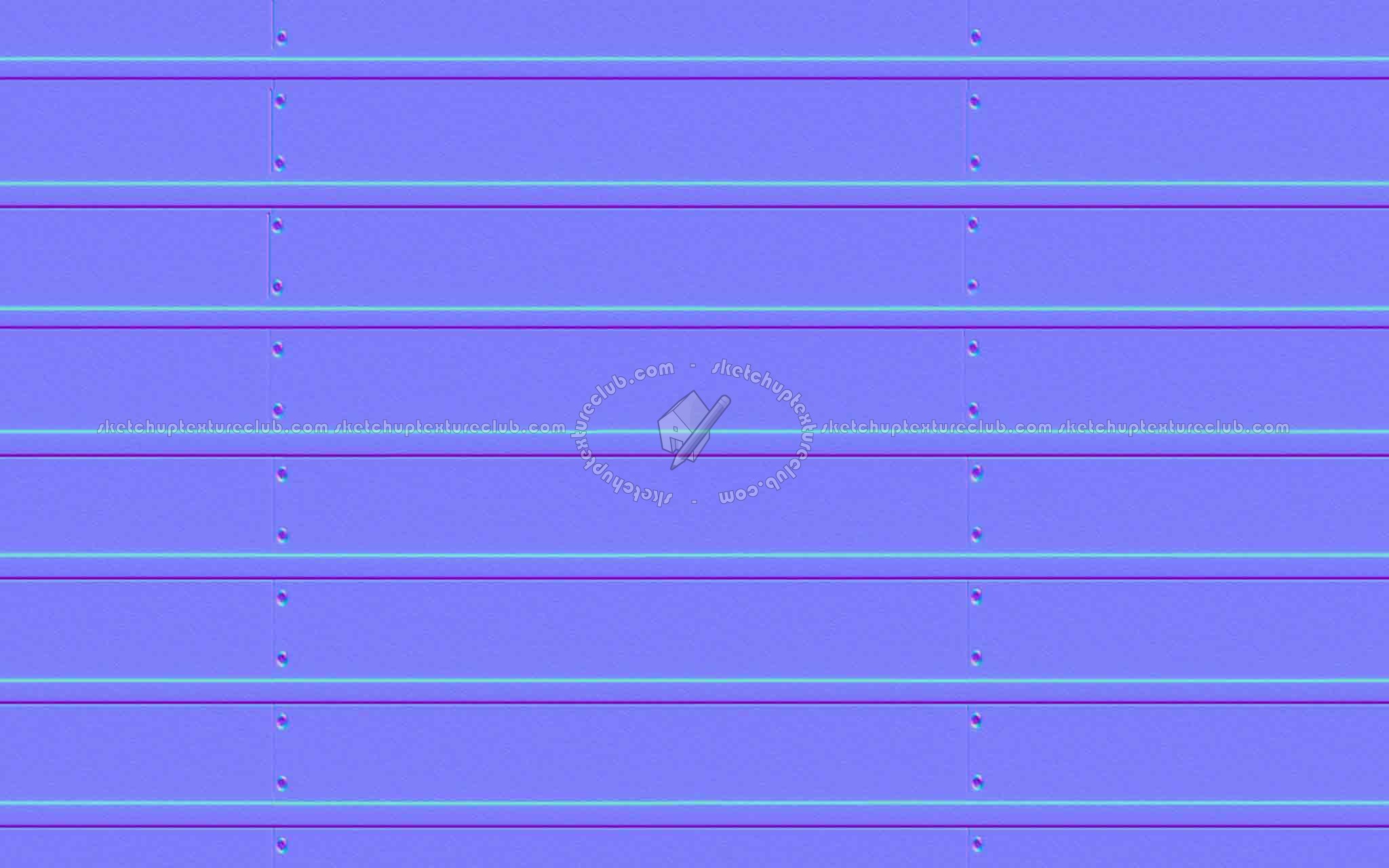 Textures   -   MATERIALS   -   METALS   -   Corrugated  - Steel zinc coated corrugated metal texture seamless 09944 - Normal