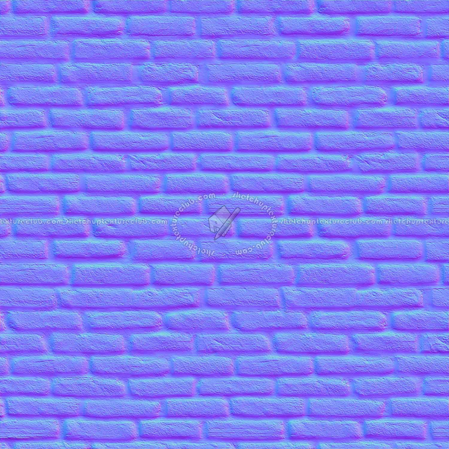 Textures   -   ARCHITECTURE   -   BRICKS   -   Colored Bricks   -   Rustic  - Texture colored bricks rustic seamless 00027 - Normal