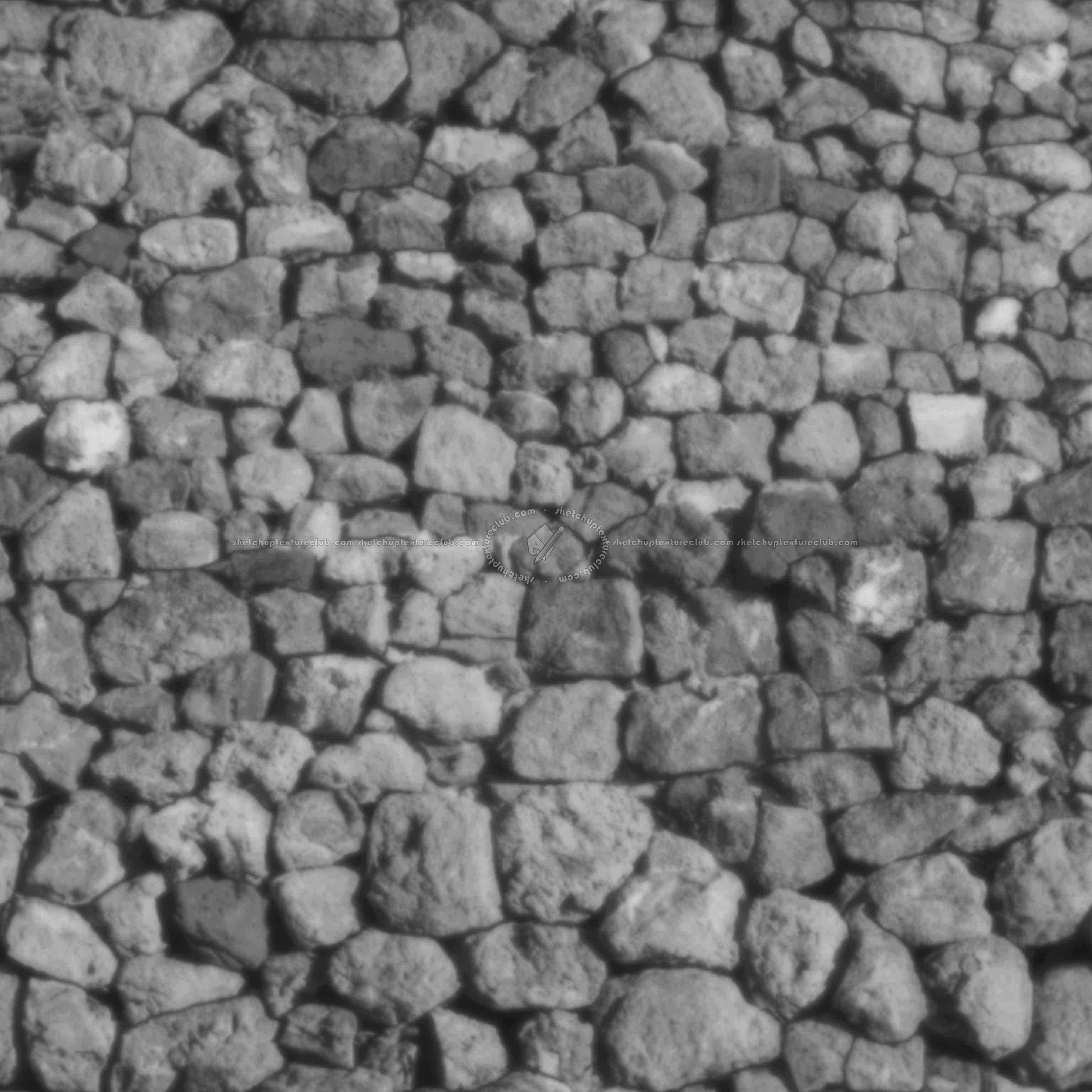 Textures - ARCHITECTURE - STONES WALLS - Stone walls - dry lava stone wall pbr texture seamless 22431 - Displacement