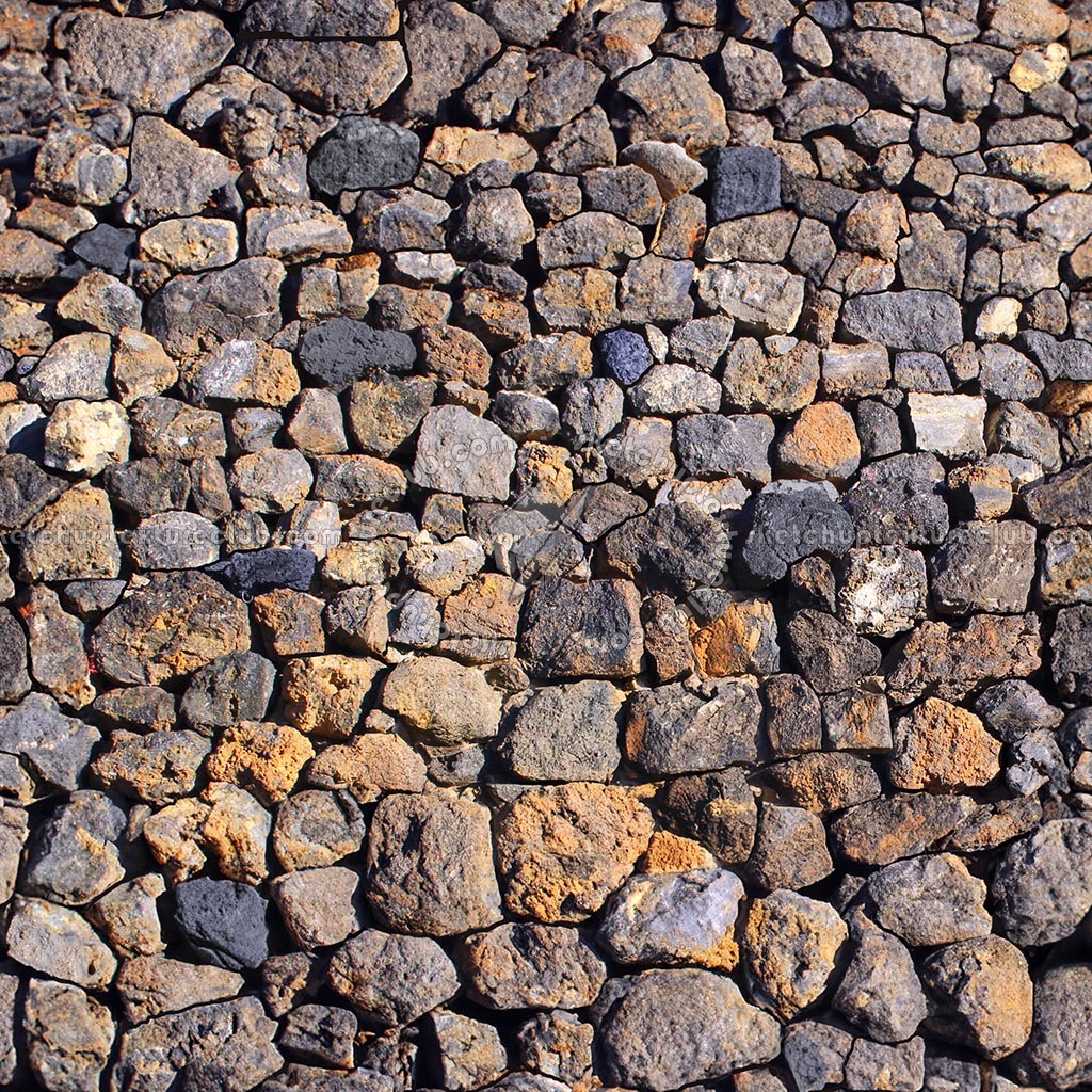 Textures - ARCHITECTURE - STONES WALLS - Stone walls - dry lava stone wall pbr texture seamless 22431 (seamless)