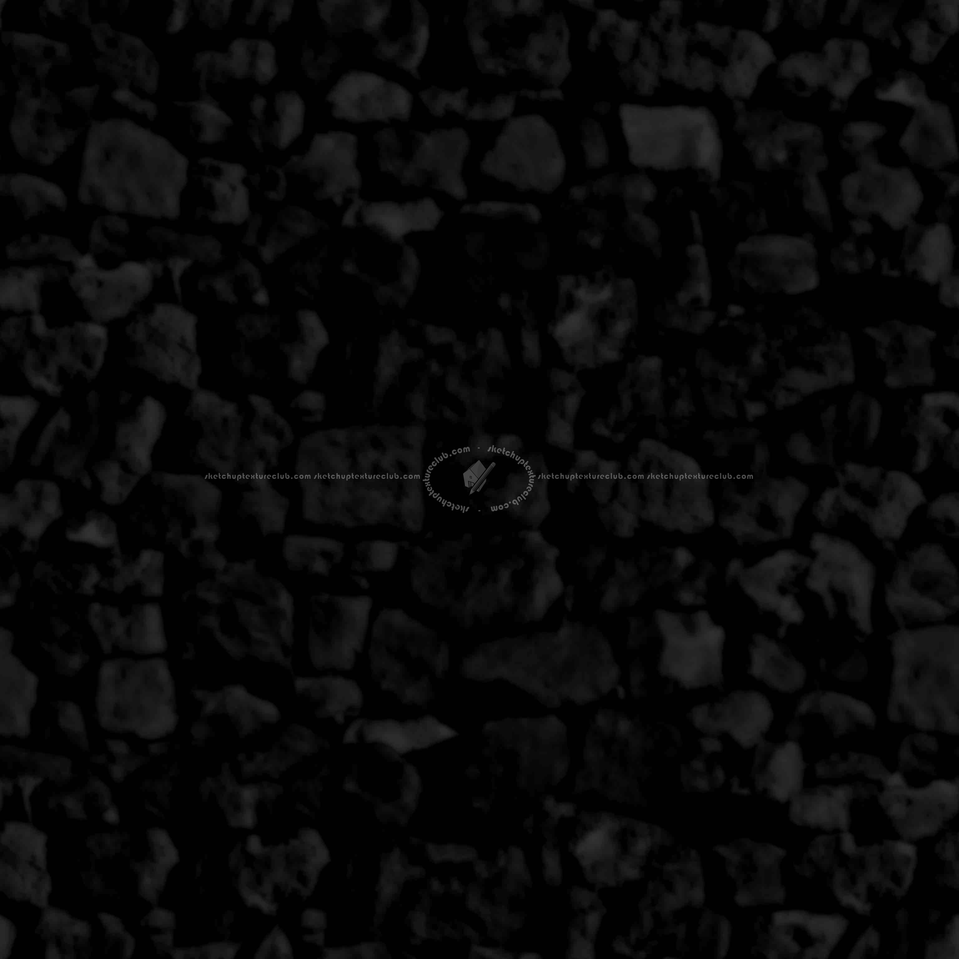 Textures - ARCHITECTURE - STONES WALLS - Stone walls - dry lava stone wall pbr texture seamless B 22432 - Specular