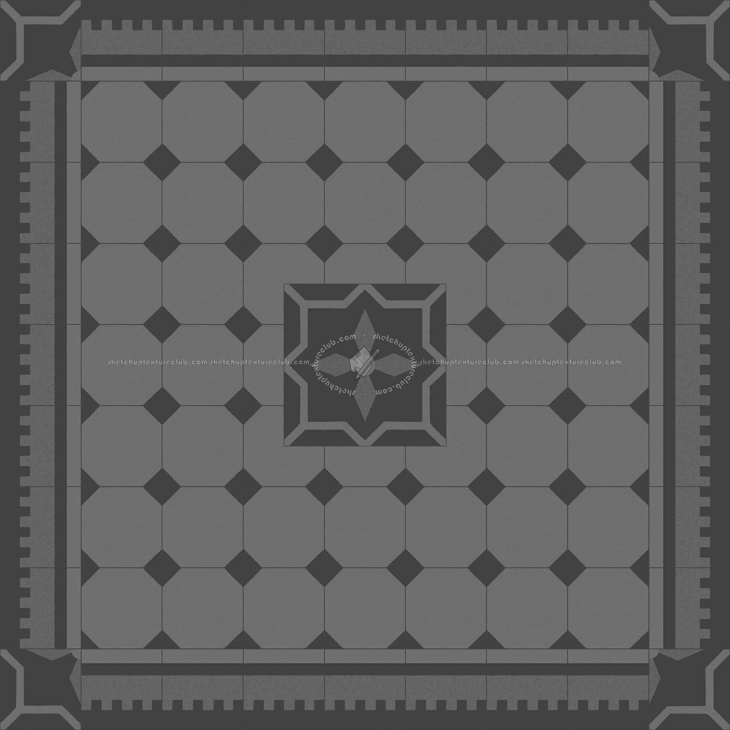 Textures   -   ARCHITECTURE   -   TILES INTERIOR   -   Cement - Encaustic   -   Cement  - Cement concrete tile texture seamless 13342 - Specular