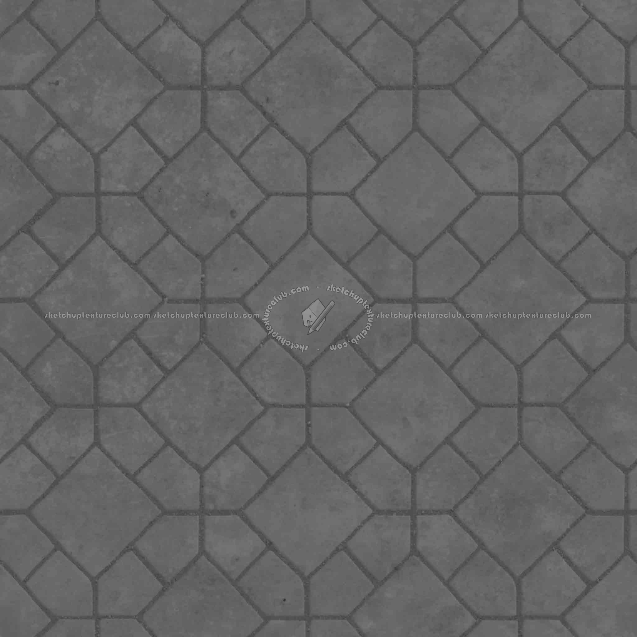 Textures   -   ARCHITECTURE   -   PAVING OUTDOOR   -   Concrete   -   Blocks damaged  - Concrete paving outdoor damaged texture seamless 05507 - Displacement