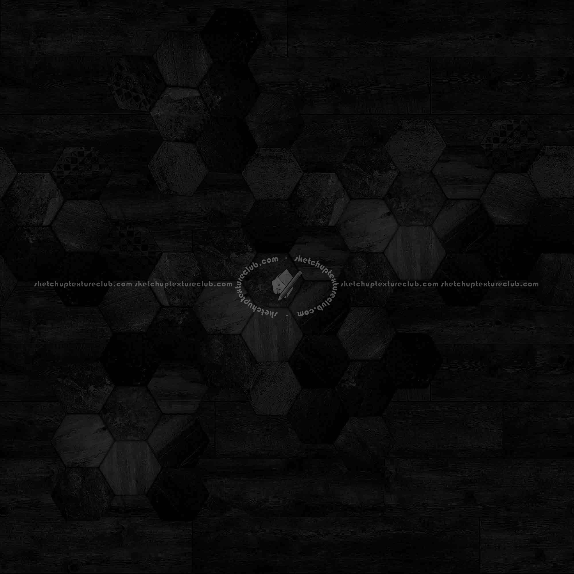 Textures   -   ARCHITECTURE   -   TILES INTERIOR   -   Hexagonal mixed  - Hexagonal tile texture seamless 18115 - Specular