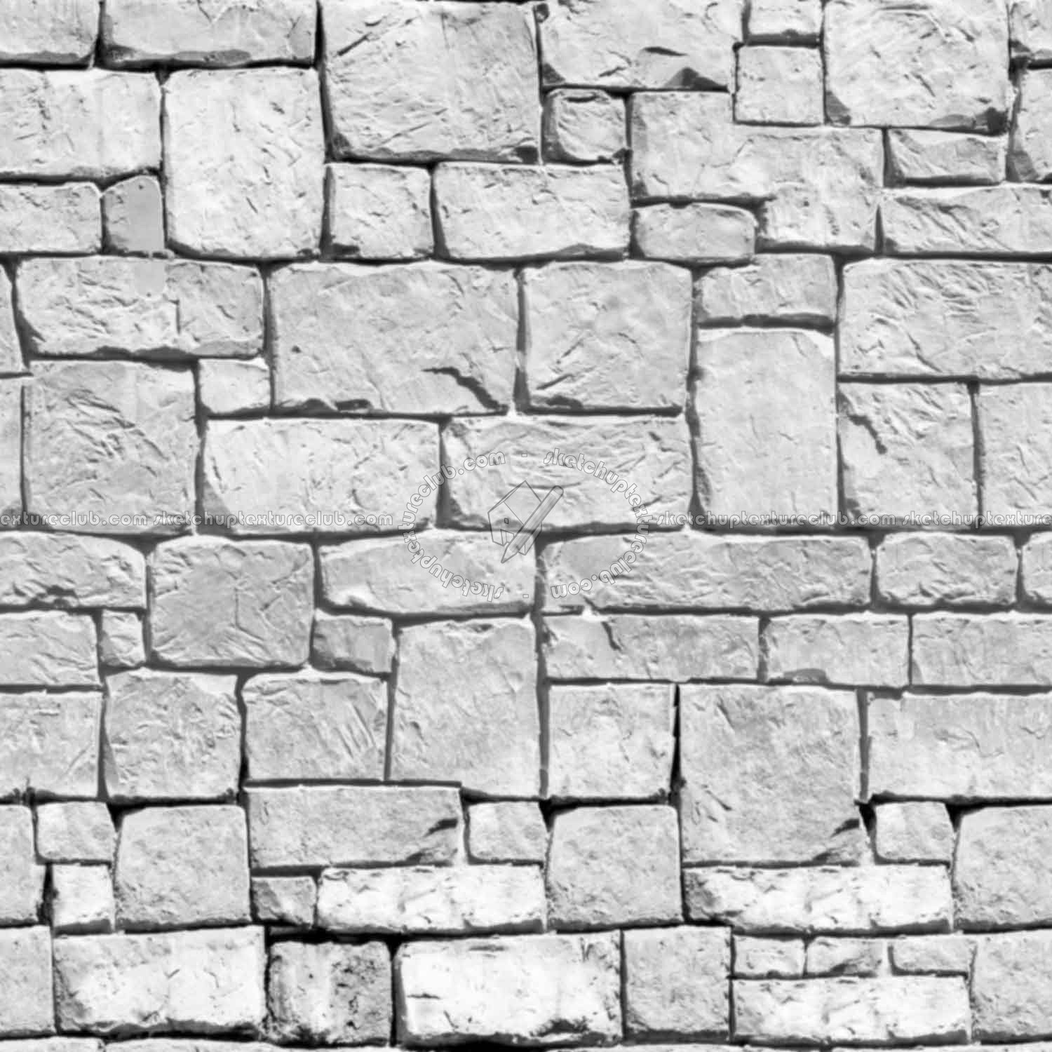 Textures   -   ARCHITECTURE   -   STONES WALLS   -   Stone blocks  - Wall stone with regular blocks texture seamless 08320 - Bump