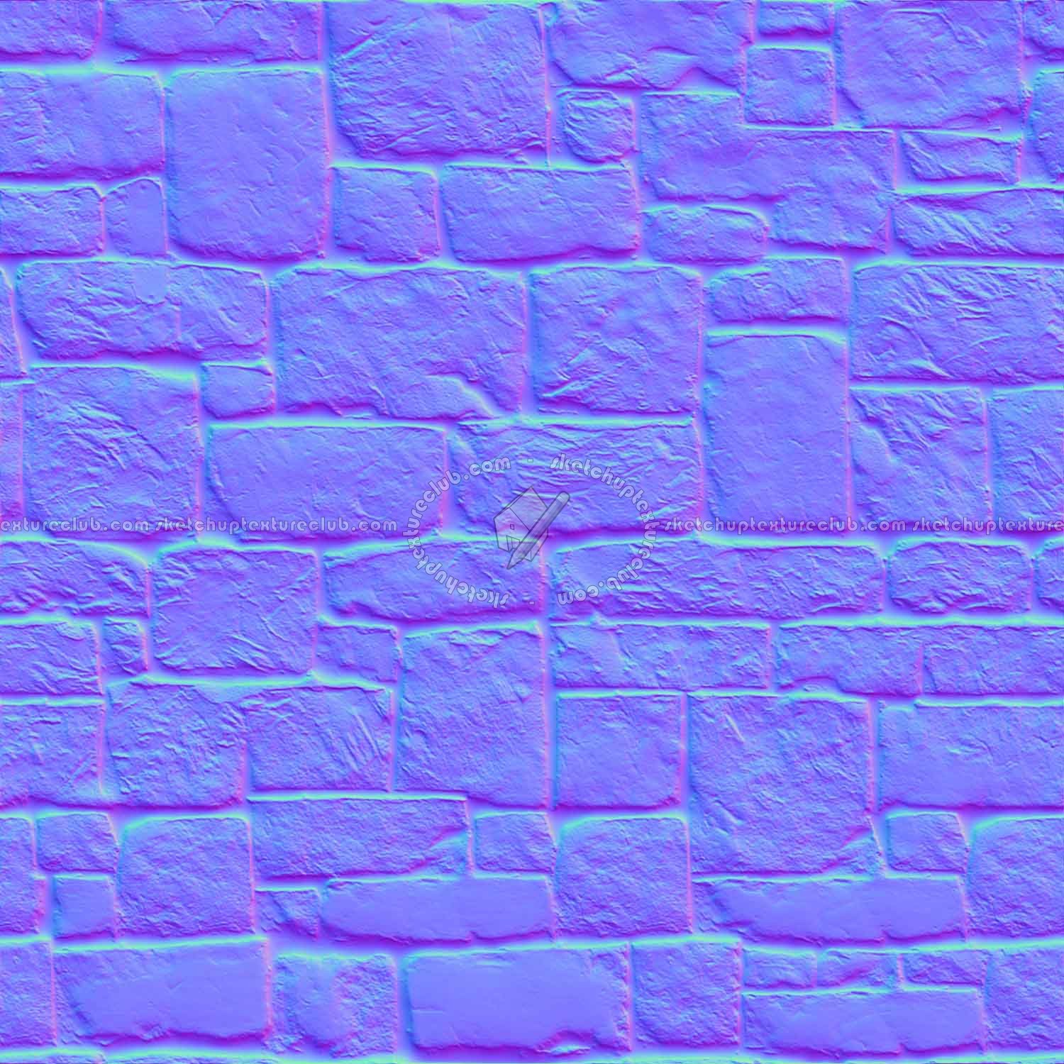 Textures   -   ARCHITECTURE   -   STONES WALLS   -   Stone blocks  - Wall stone with regular blocks texture seamless 08320 - Normal