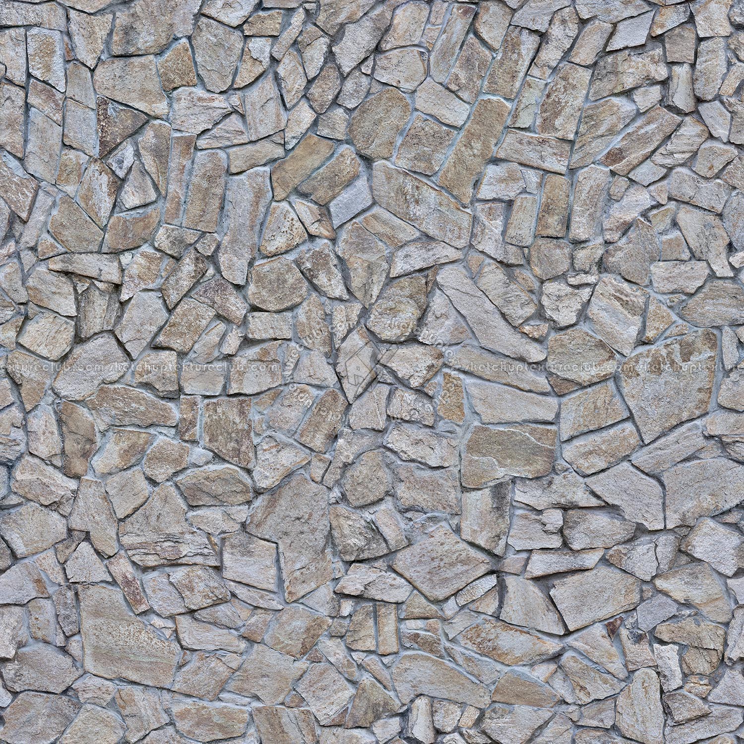 Wall cladding stone mixed size seamless 08024