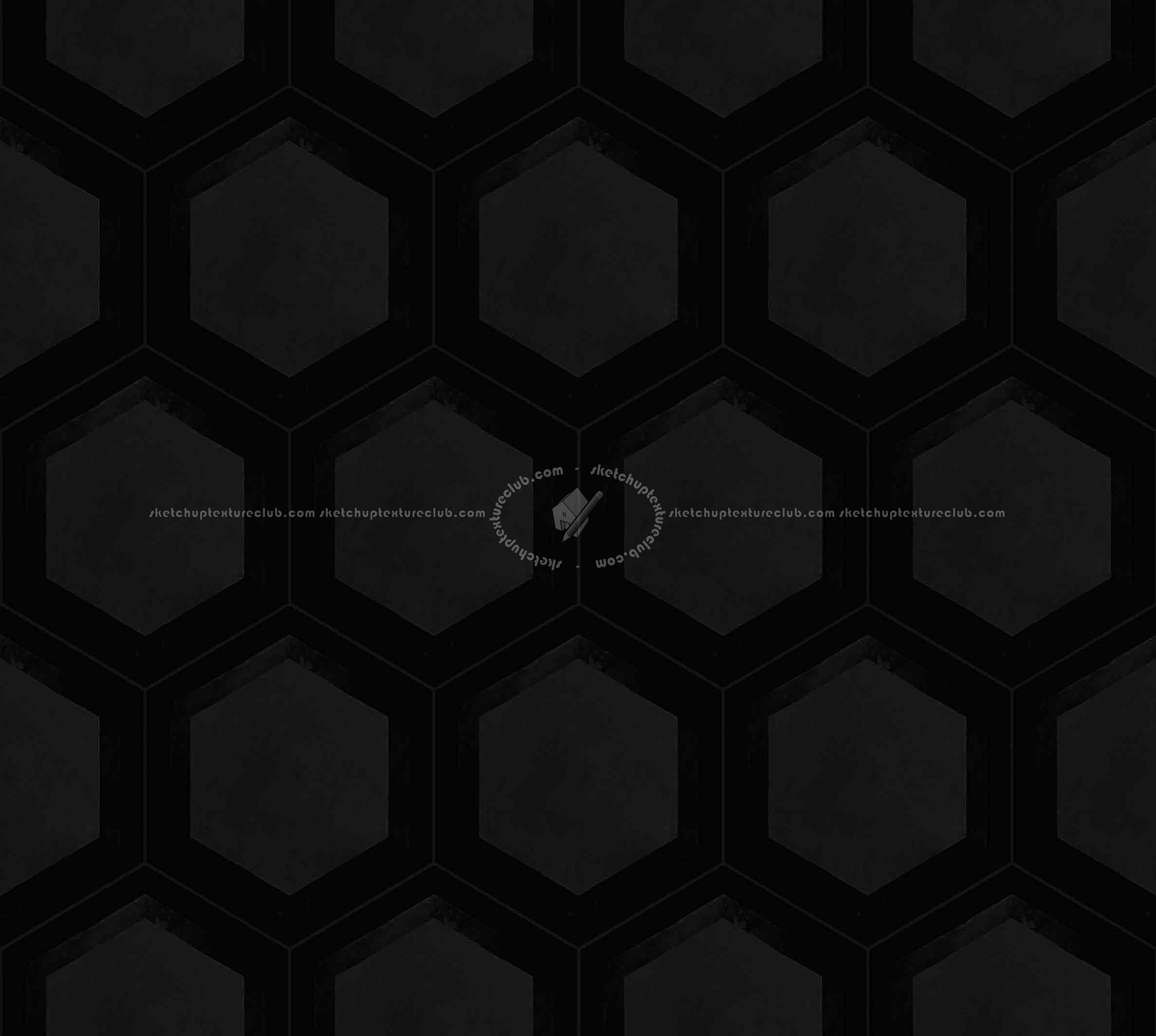 Textures   -   ARCHITECTURE   -   TILES INTERIOR   -   Hexagonal mixed  - Concrete hexagonal tile texture seamless 18116 - Specular