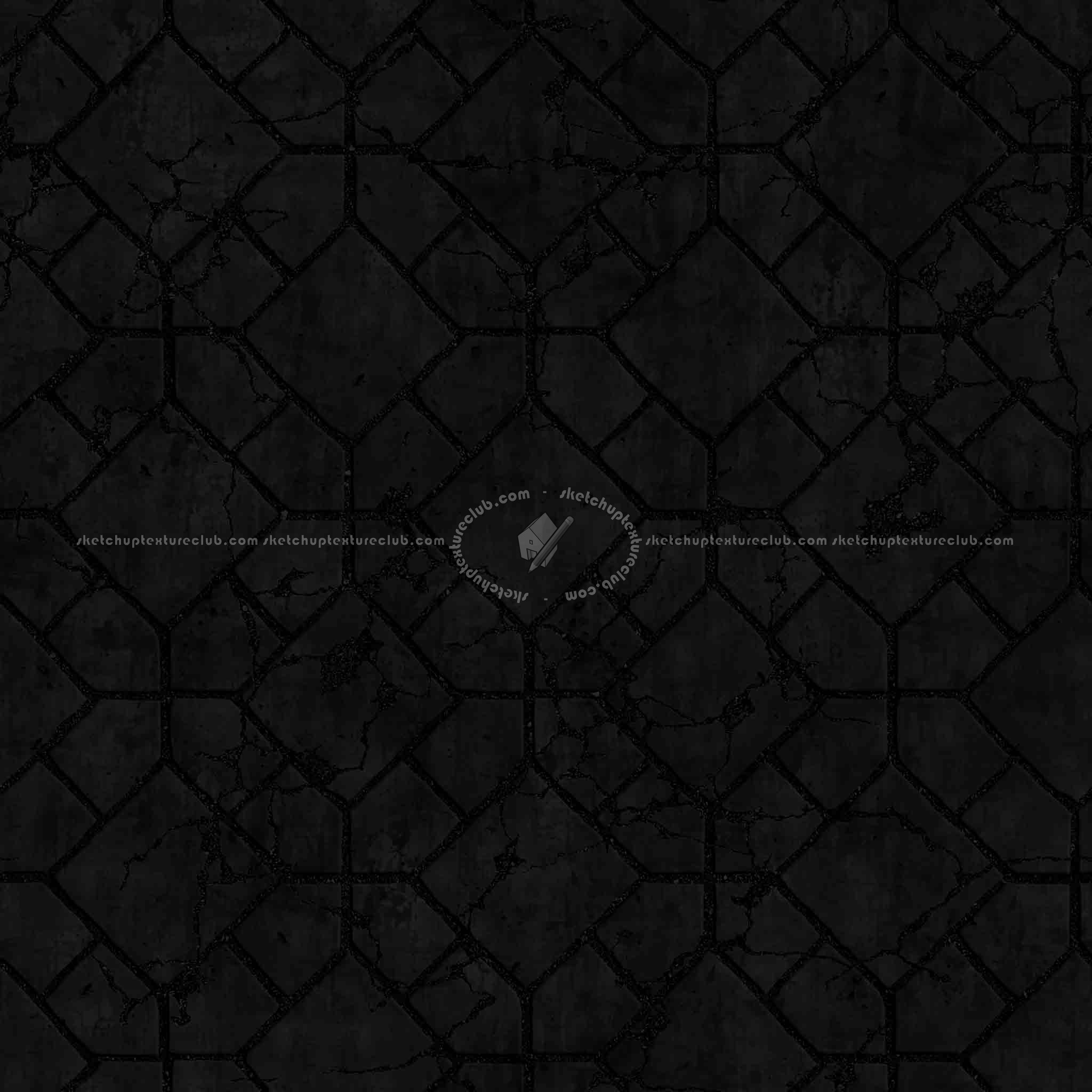 Textures   -   ARCHITECTURE   -   PAVING OUTDOOR   -   Concrete   -   Blocks damaged  - Concrete paving outdoor damaged texture seamless 05508 - Specular