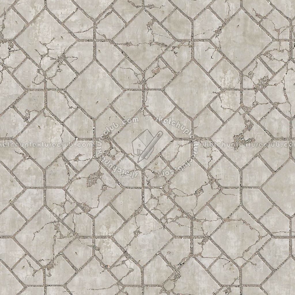 Textures   -   ARCHITECTURE   -   PAVING OUTDOOR   -   Concrete   -   Blocks damaged  - Concrete paving outdoor damaged texture seamless 05508 (seamless)
