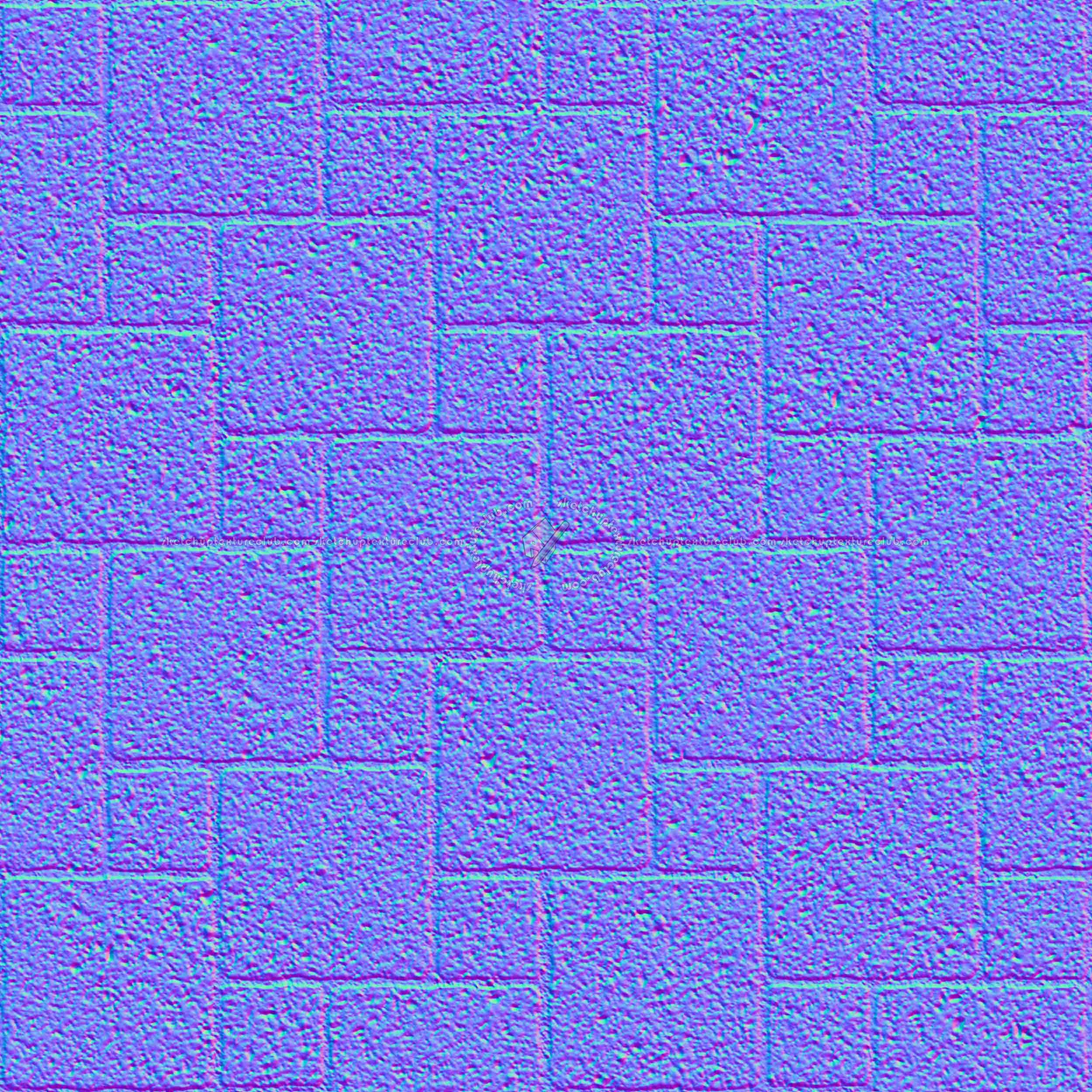 Textures   -   ARCHITECTURE   -   PAVING OUTDOOR   -   Pavers stone   -   Blocks mixed  - Pavers stone mixed size texture seamless 06116 - Normal