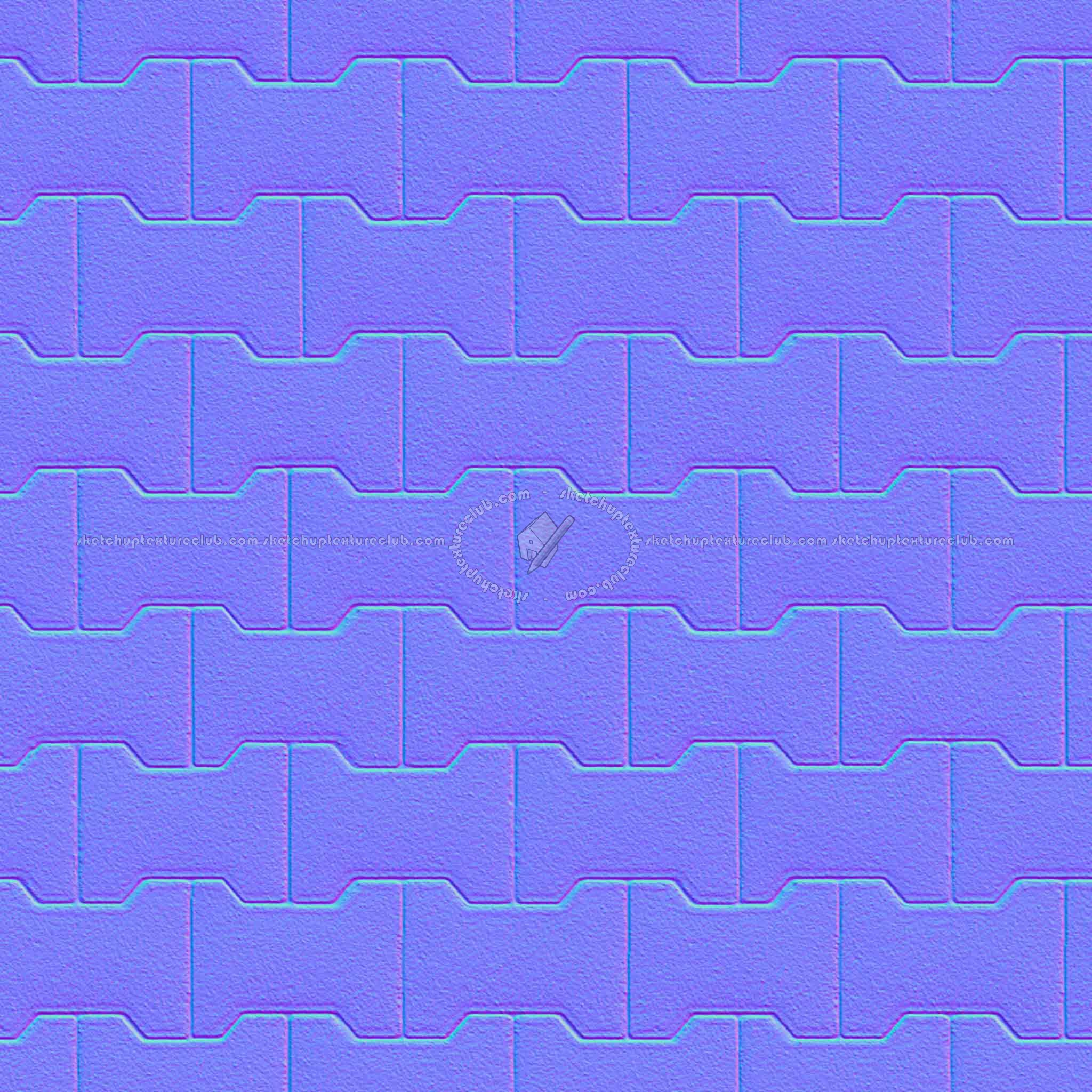 Textures   -   ARCHITECTURE   -   PAVING OUTDOOR   -   Concrete   -   Blocks regular  - Paving outdoor concrete regular block texture seamless 05654 - Normal