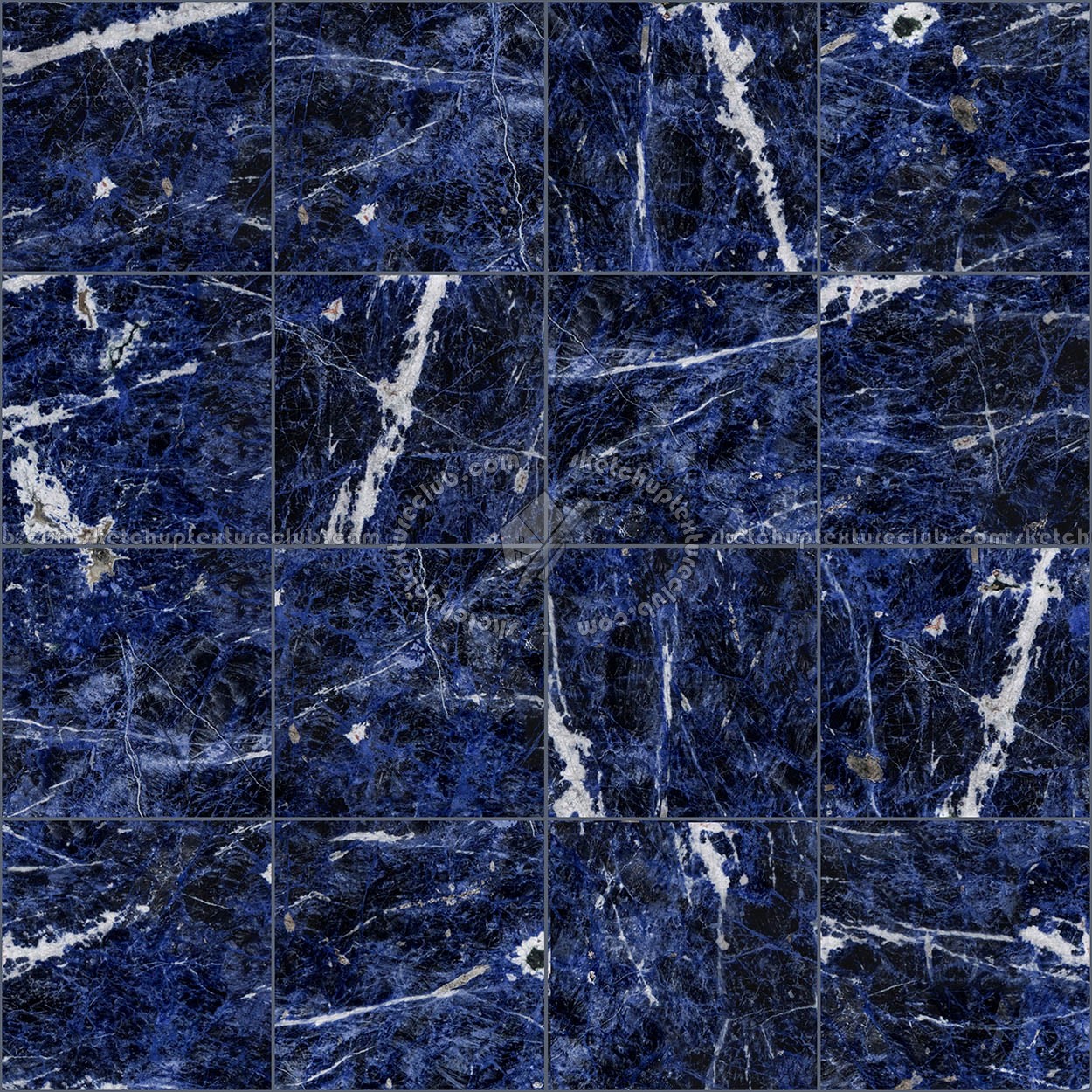 Textures   -   ARCHITECTURE   -   TILES INTERIOR   -   Marble tiles   -   Blue  - Royal blue marble tile Pbr texture seamless 22268 (seamless)