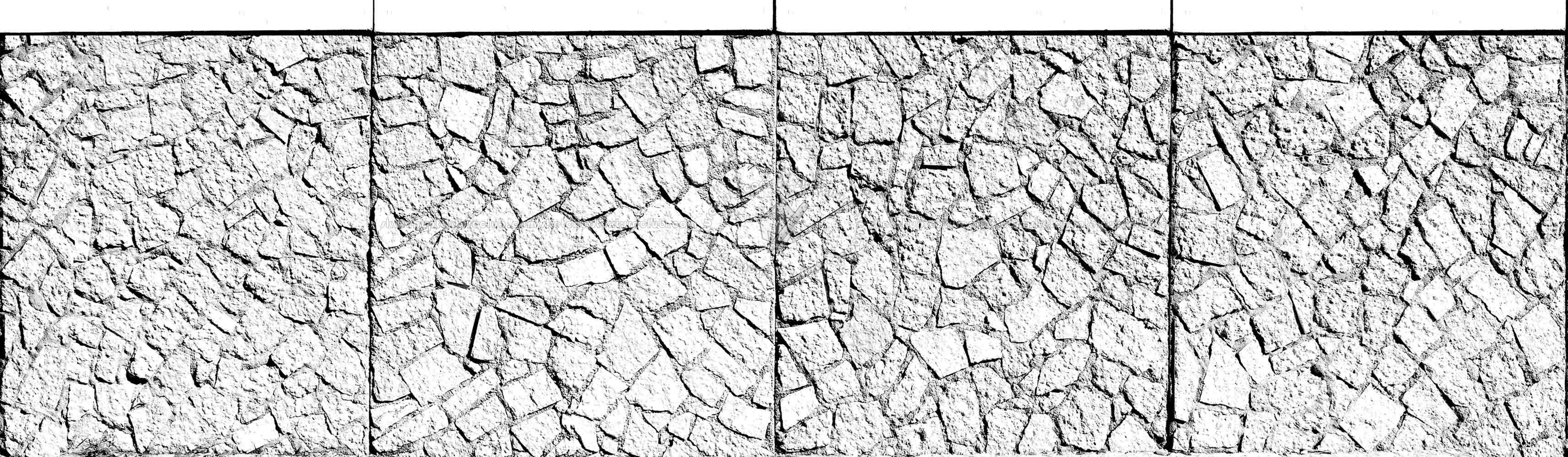 Textures   -   ARCHITECTURE   -   STONES WALLS   -   Claddings stone   -   Exterior  - Cladding retaining wall stone texture seamless 18355 - Bump