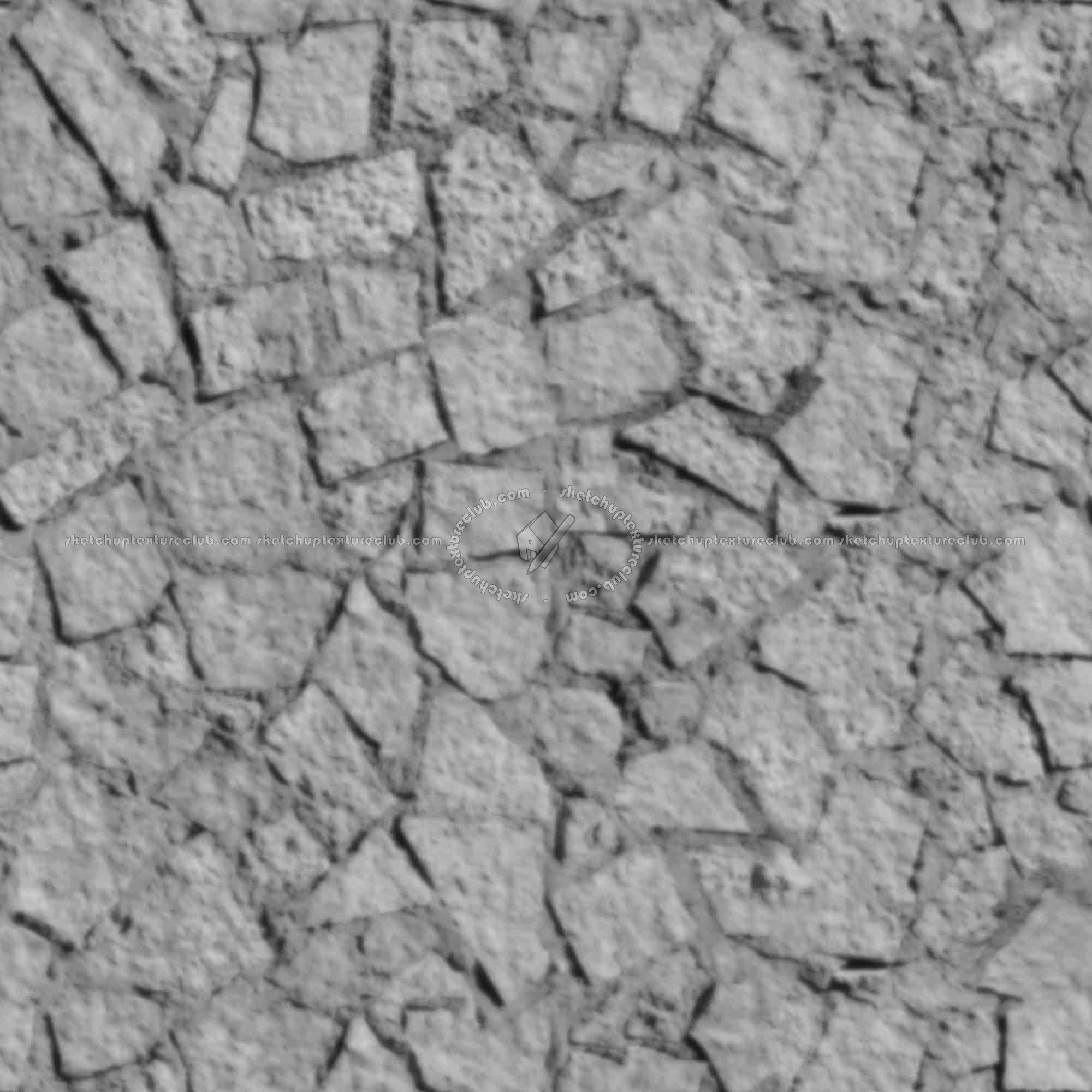 Textures   -   ARCHITECTURE   -   STONES WALLS   -   Claddings stone   -   Exterior  - Wall cladding flagstone texture seamless 18356 - Displacement