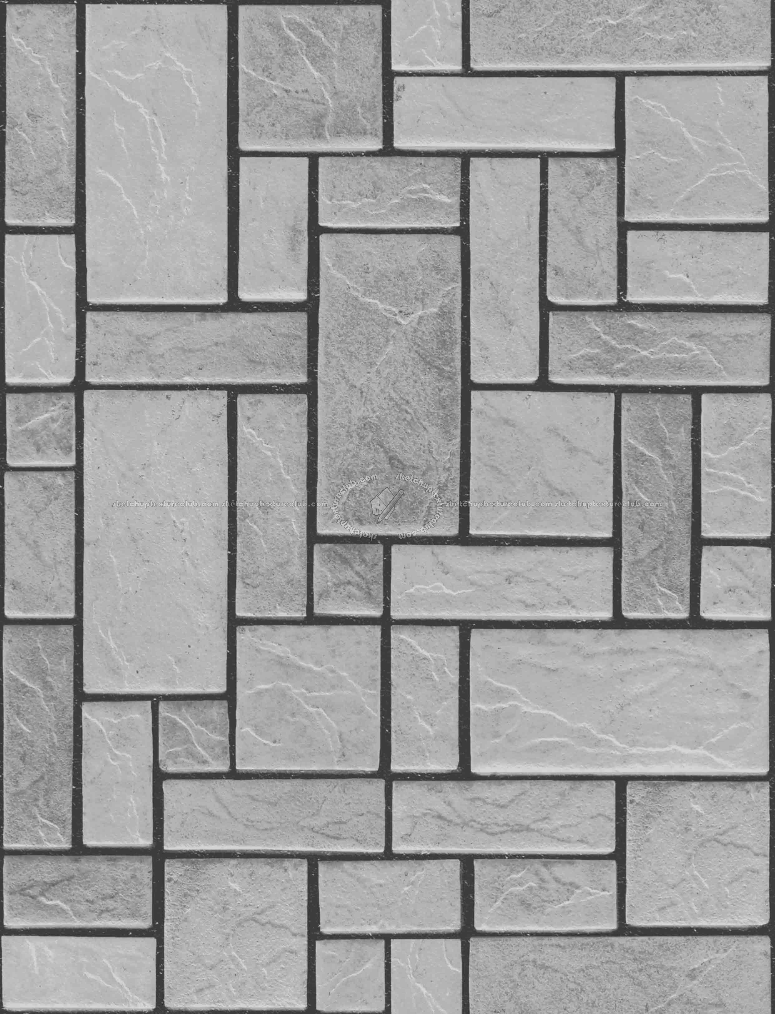 Textures   -   ARCHITECTURE   -   STONES WALLS   -   Claddings stone   -   Exterior  - Wall cladding stone texture seamless 19005 - Bump