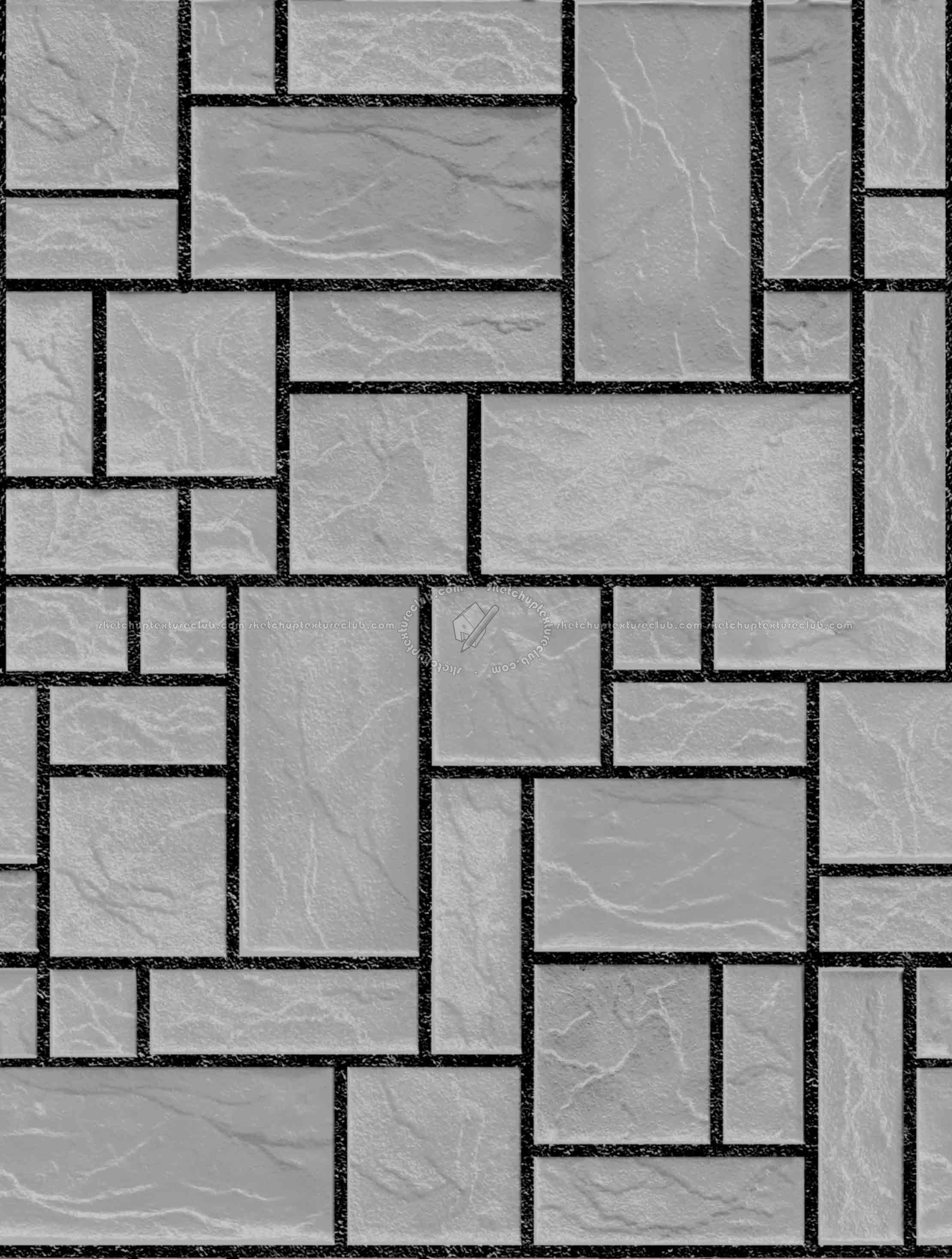 Textures   -   ARCHITECTURE   -   STONES WALLS   -   Claddings stone   -   Exterior  - Wall cladding stone texture seamless 19006 - Bump