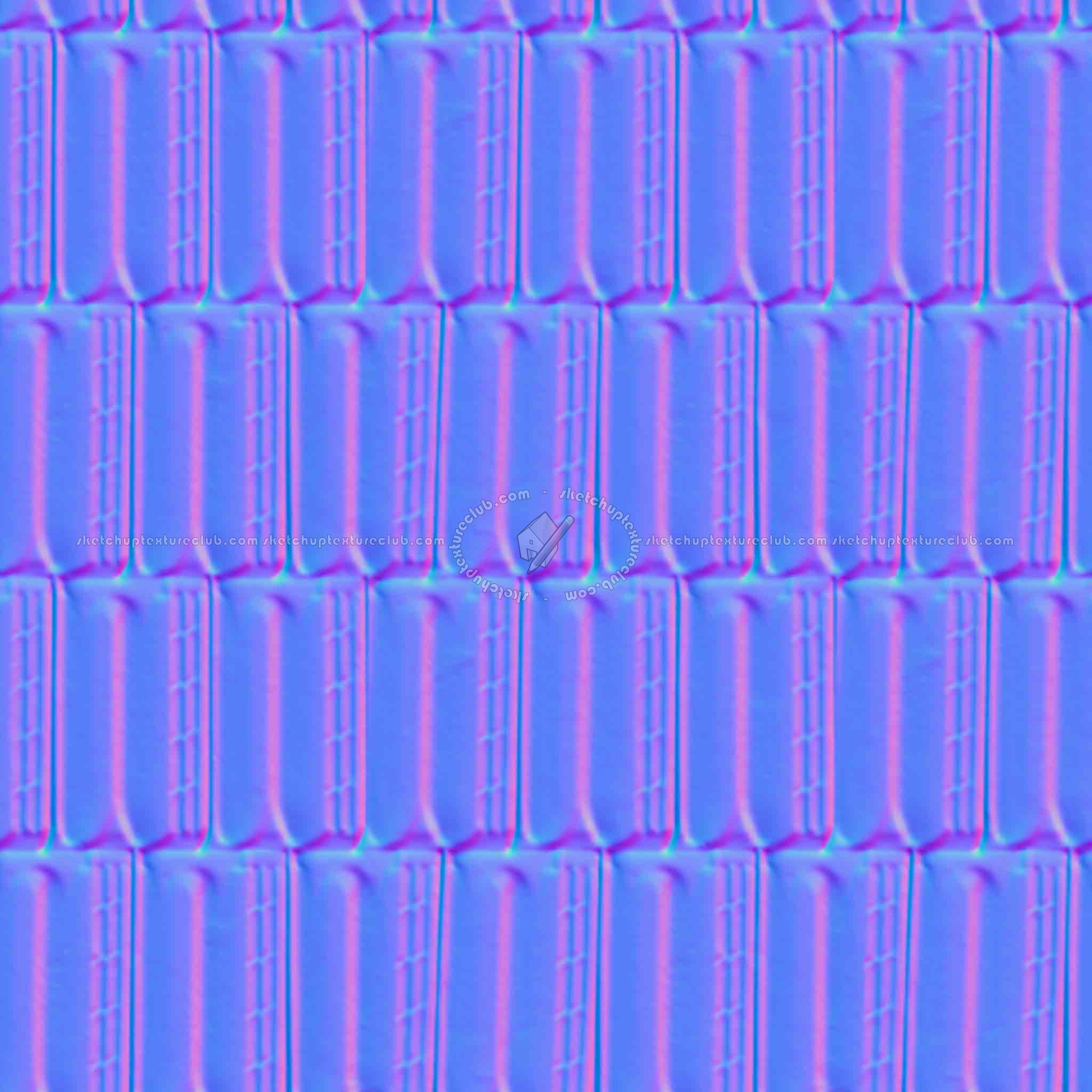 Textures   -   ARCHITECTURE   -   ROOFINGS   -   Clay roofs  - Clay roofing Marseille texture seamless 03342 - Normal