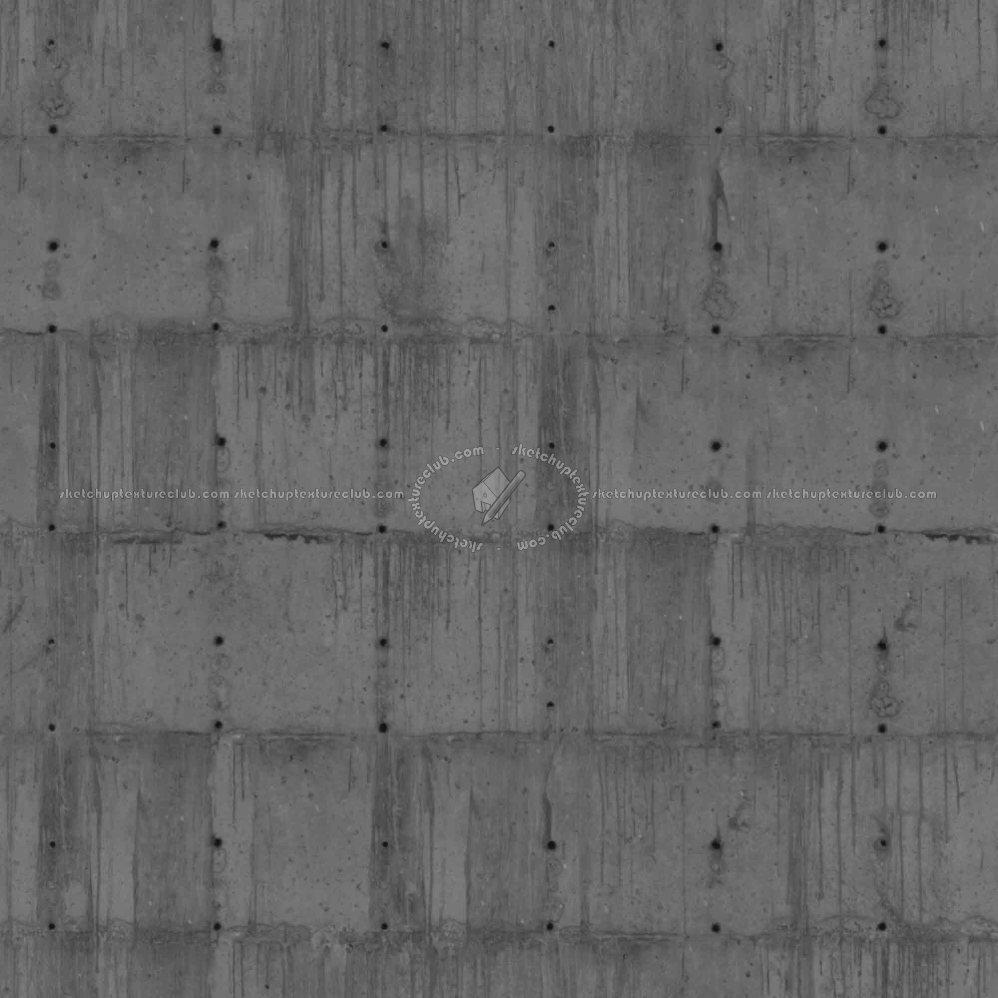 Textures   -   ARCHITECTURE   -   CONCRETE   -   Plates   -   Dirty  - Concrete dirt plates wall texture seamless 01751 - Displacement