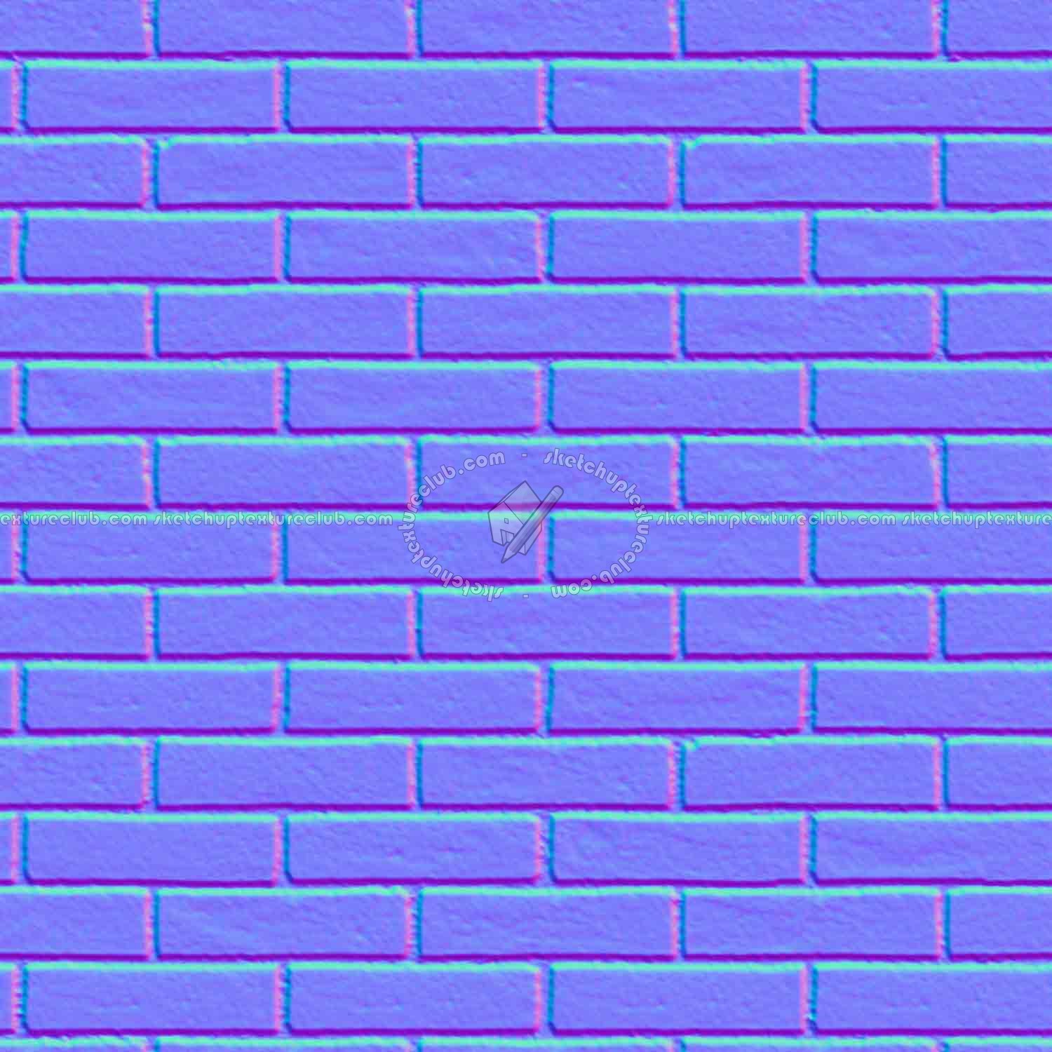 Textures   -   ARCHITECTURE   -   BRICKS   -   Facing Bricks   -   Smooth  - Facing smooth bricks texture seamless 00252 - Normal