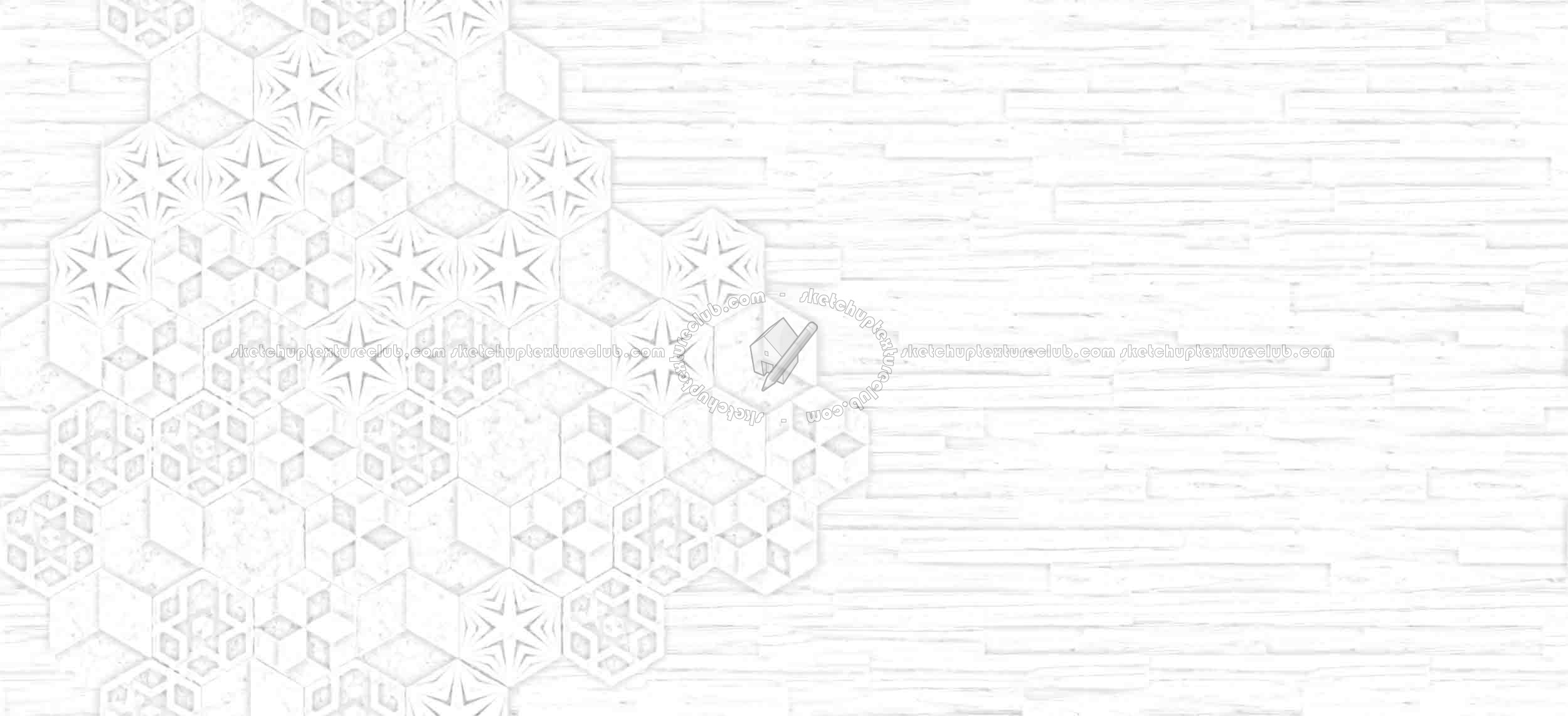Textures   -   ARCHITECTURE   -   TILES INTERIOR   -   Hexagonal mixed  - Hexagonal tile texture seamless 16867 - Ambient occlusion
